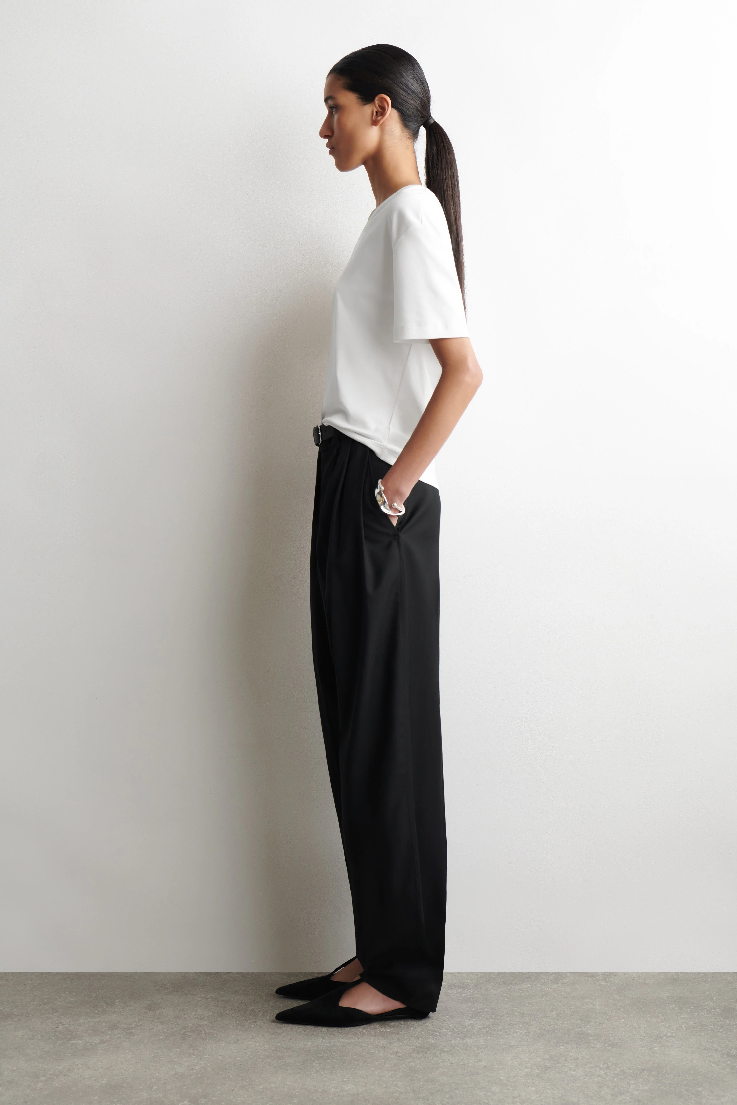 SCOOP-NECK COTTON T-SHIRT - 4