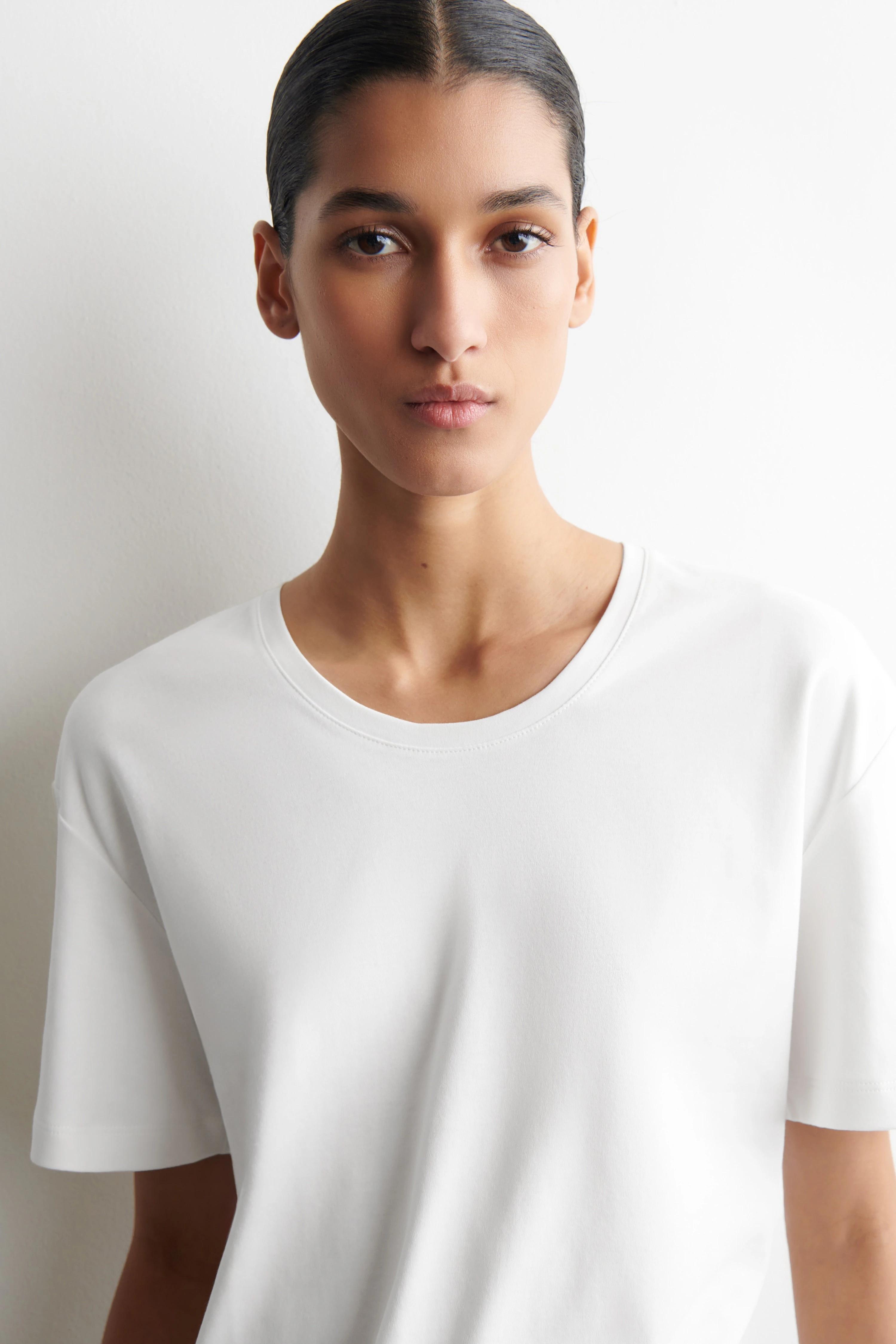 SCOOP-NECK COTTON T-SHIRT - 5