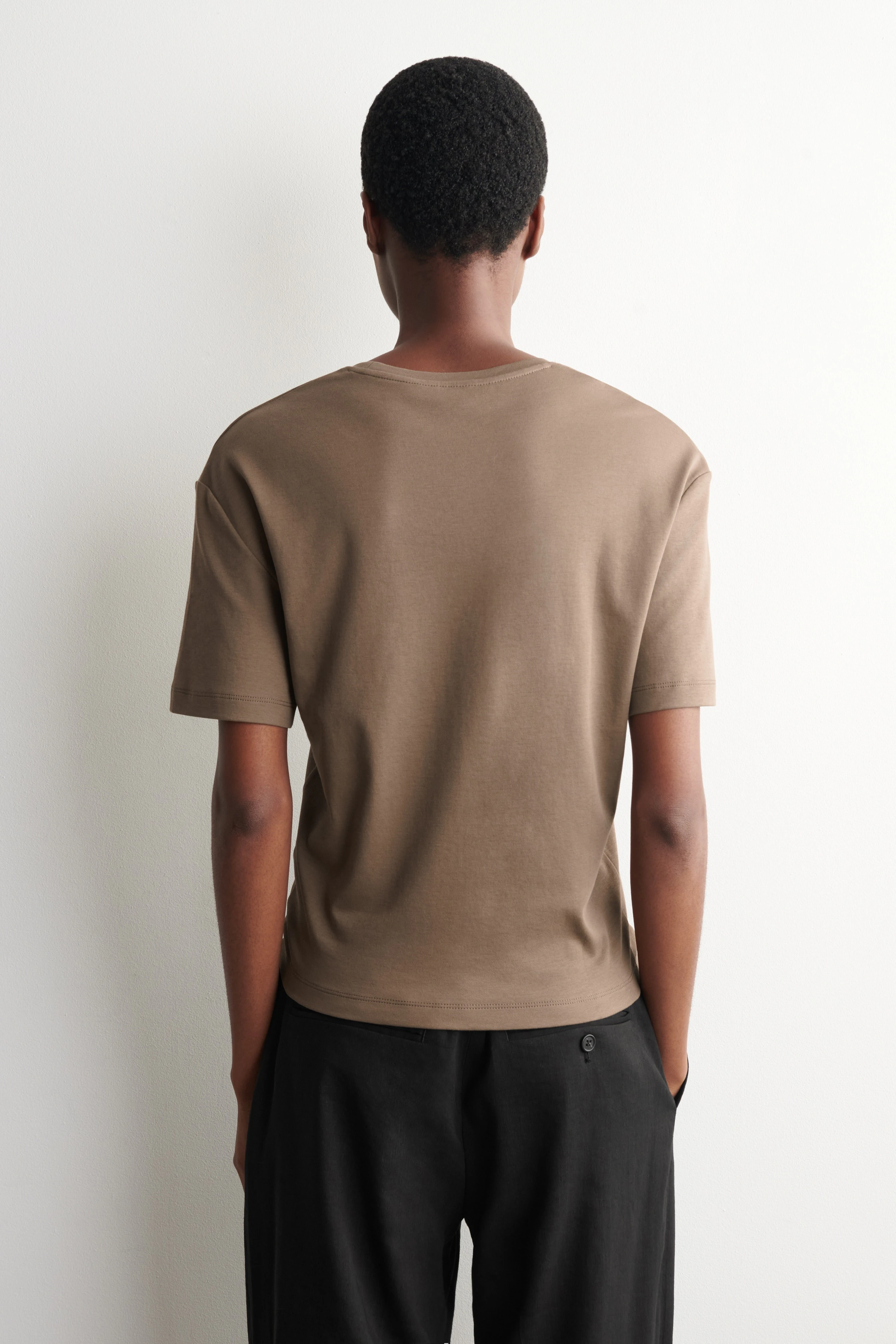 SCOOP-NECK COTTON T-SHIRT - 2
