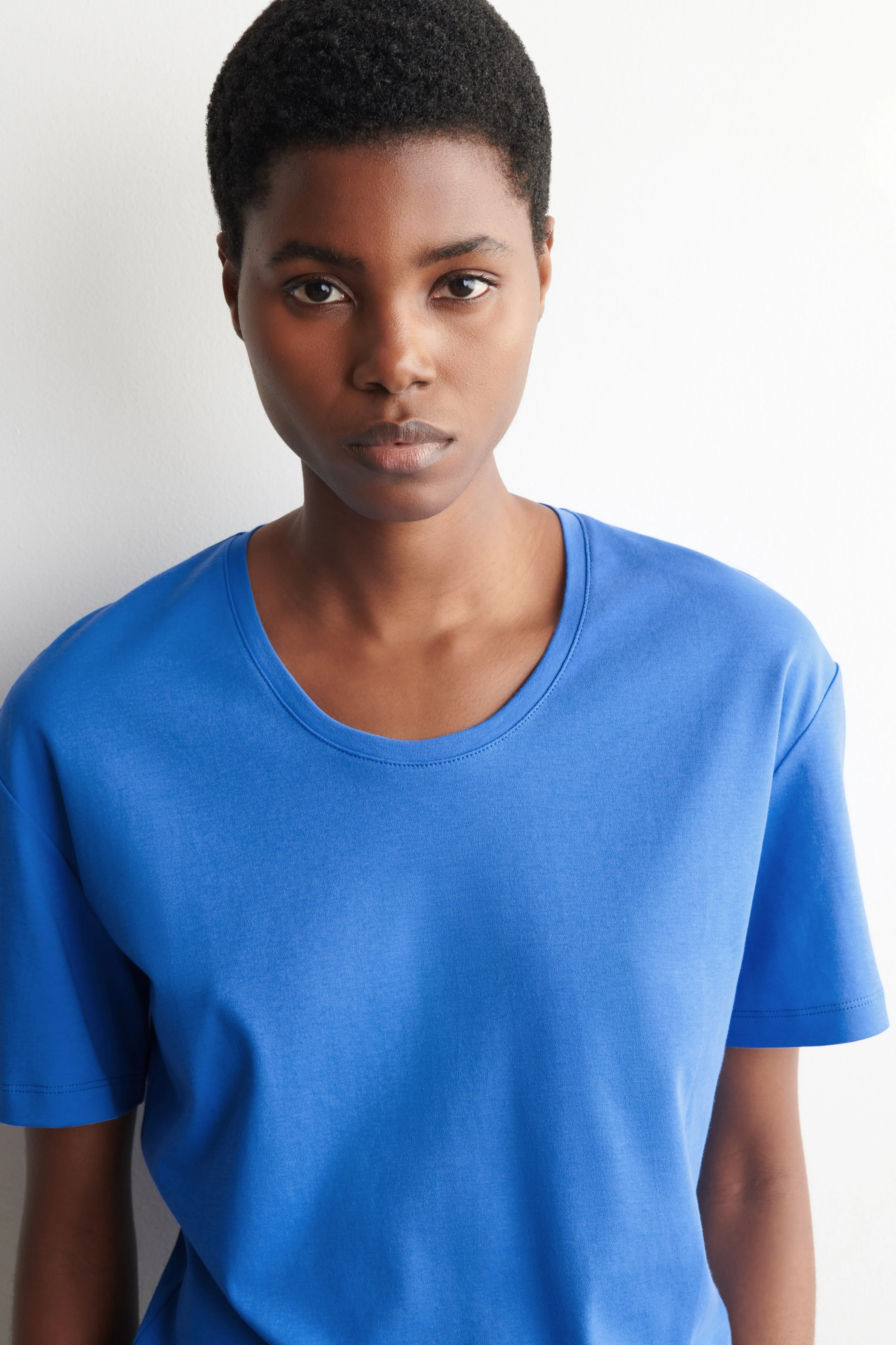 SCOOP-NECK COTTON T-SHIRT - 4