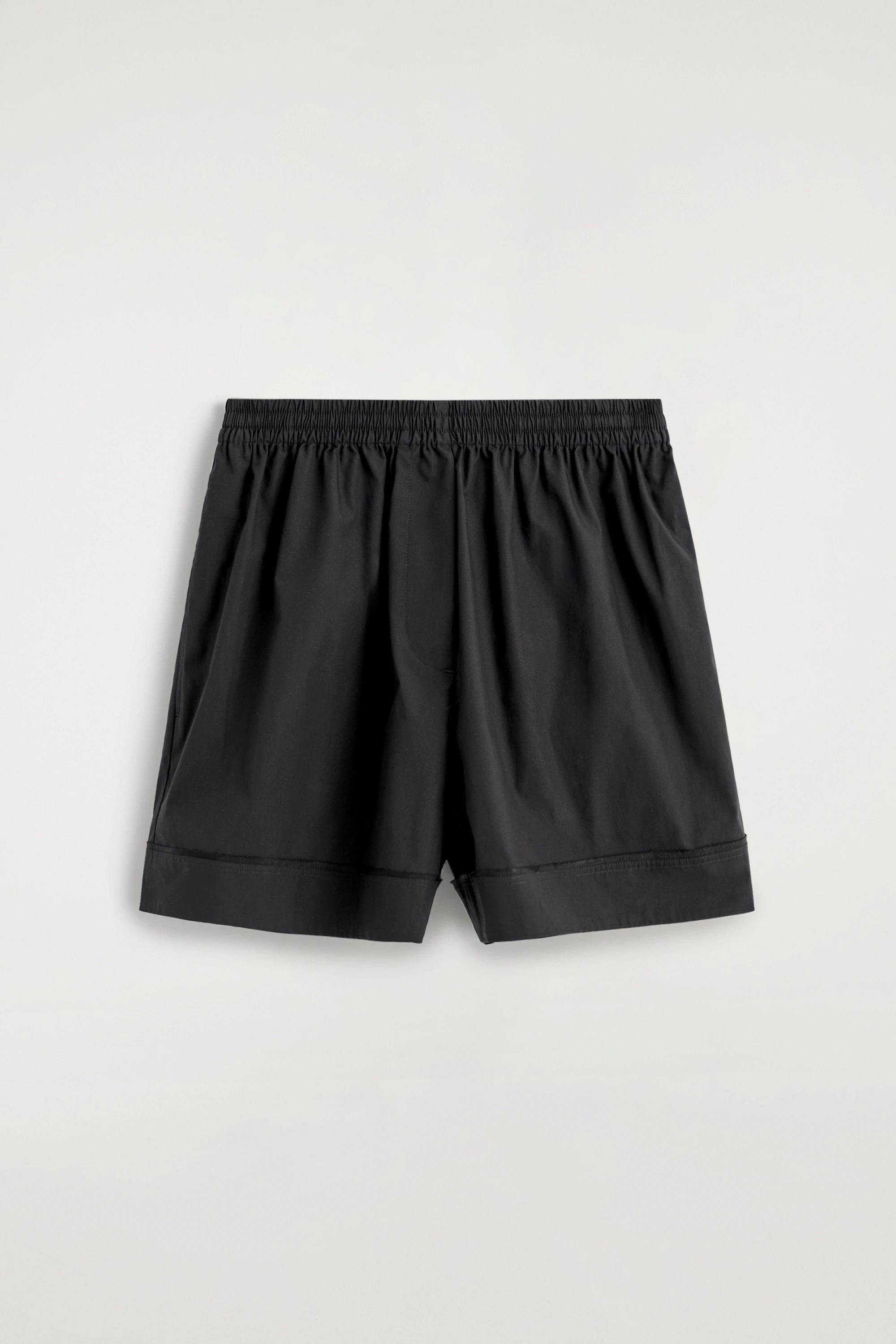 ELASTICATED GROSGRAIN-DETAIL COTTON SHORTS - 5
