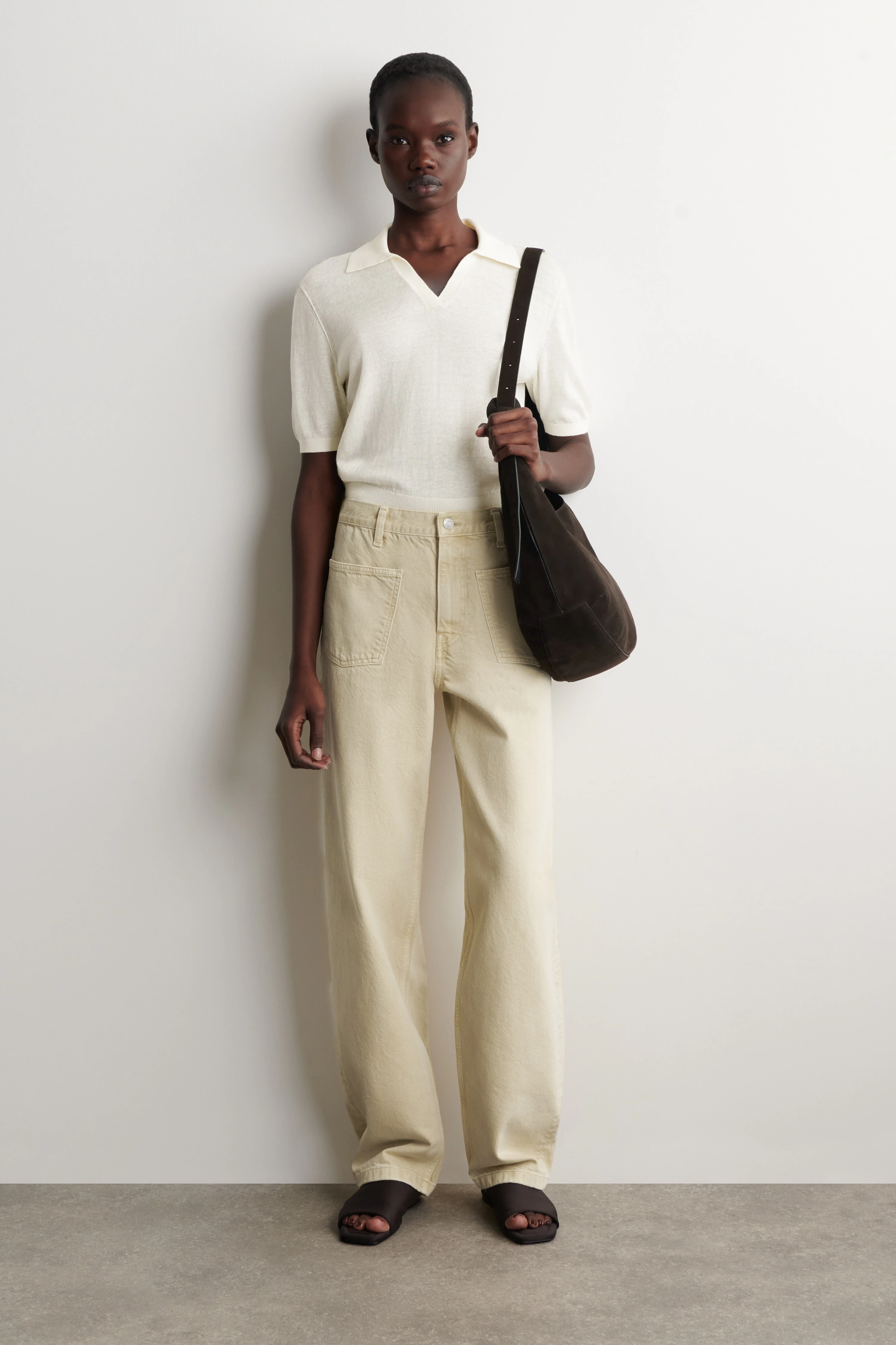 KNITTED LINEN-MERINO POLO SHIRT - 3