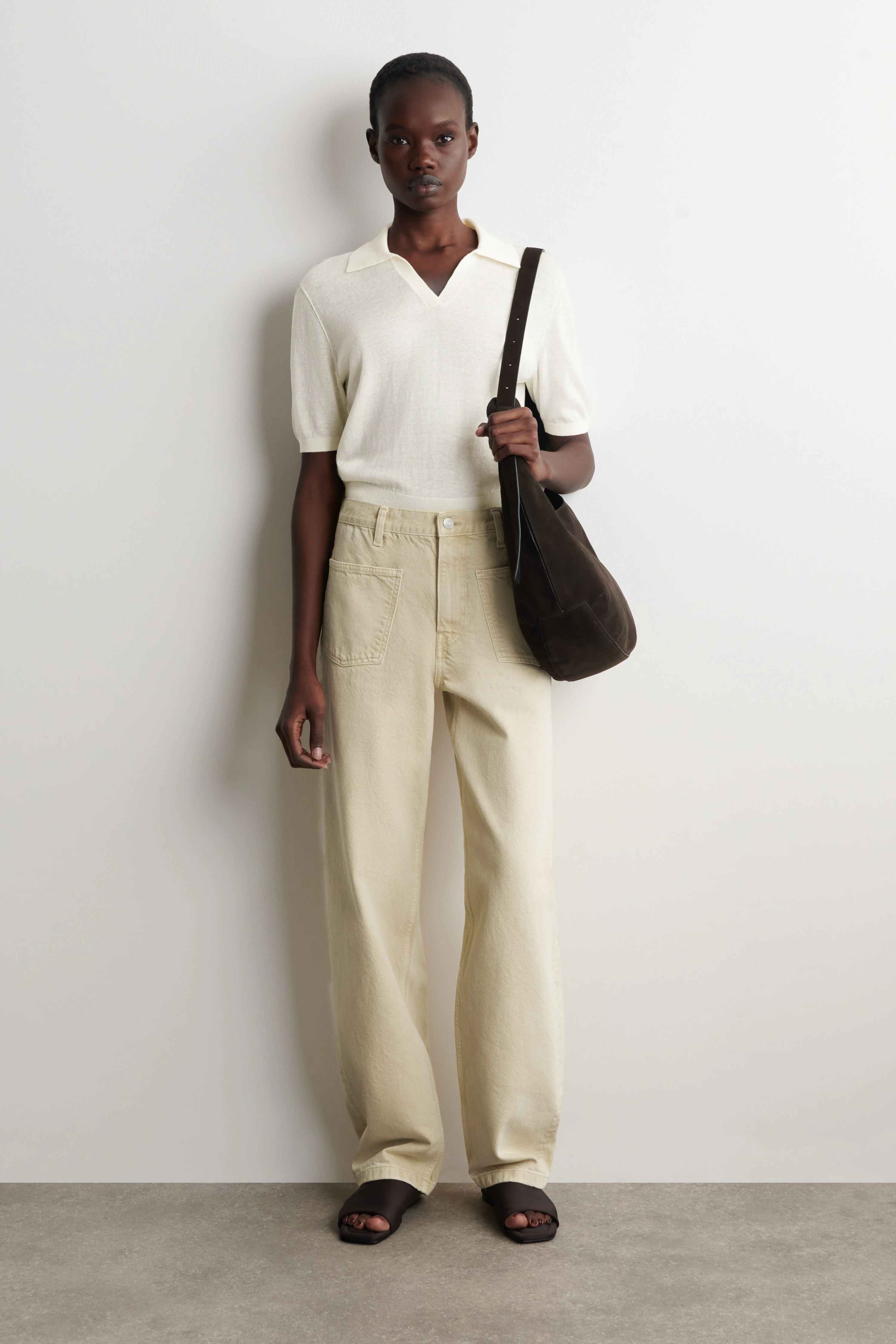 KNITTED LINEN-MERINO POLO SHIRT - 3
