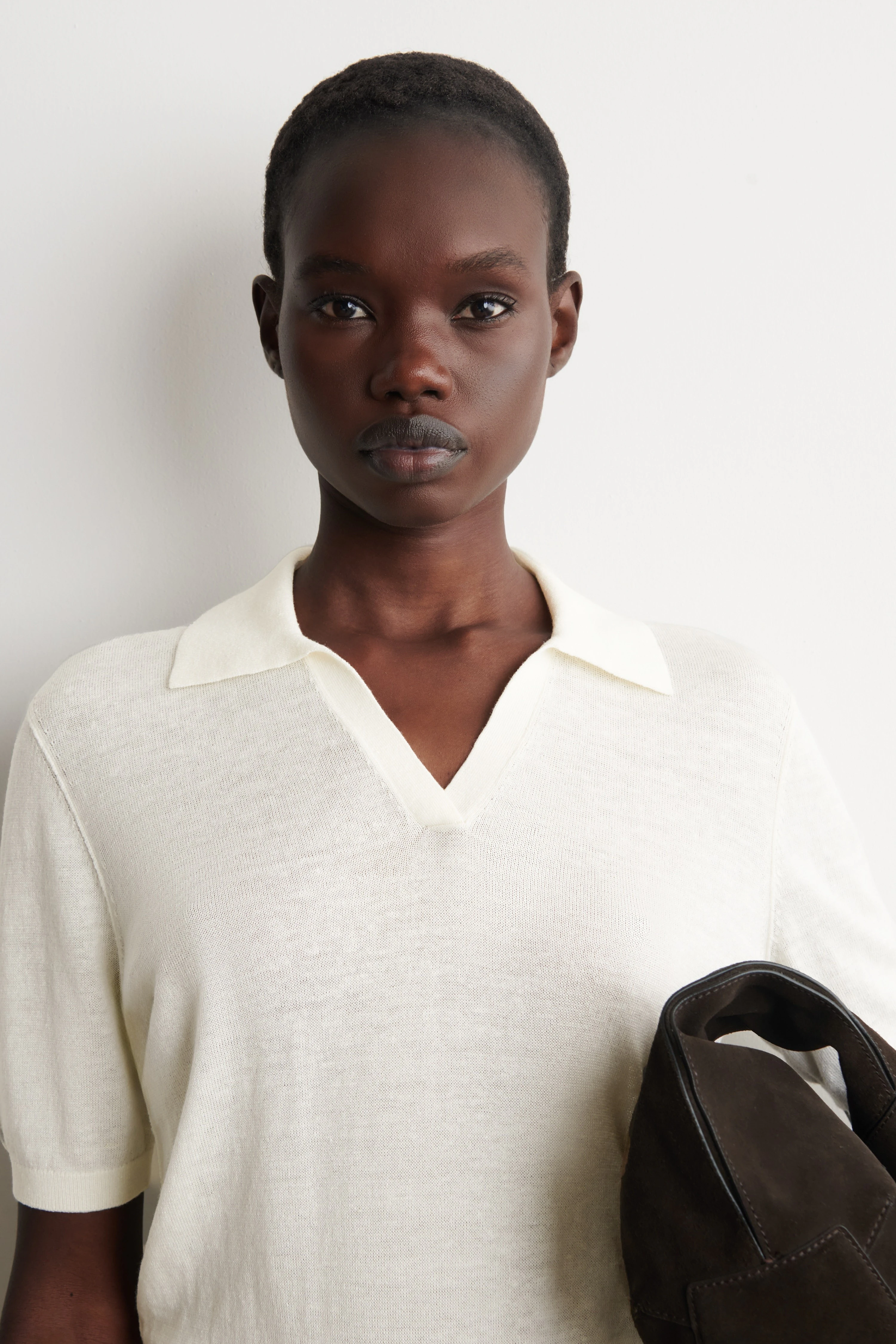 KNITTED LINEN-MERINO POLO SHIRT - 5