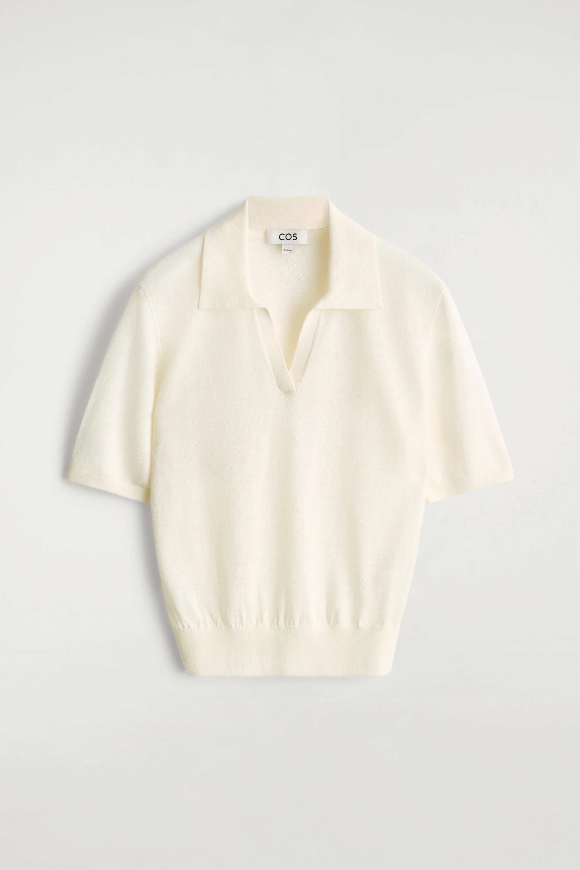 KNITTED LINEN-MERINO POLO SHIRT - 6