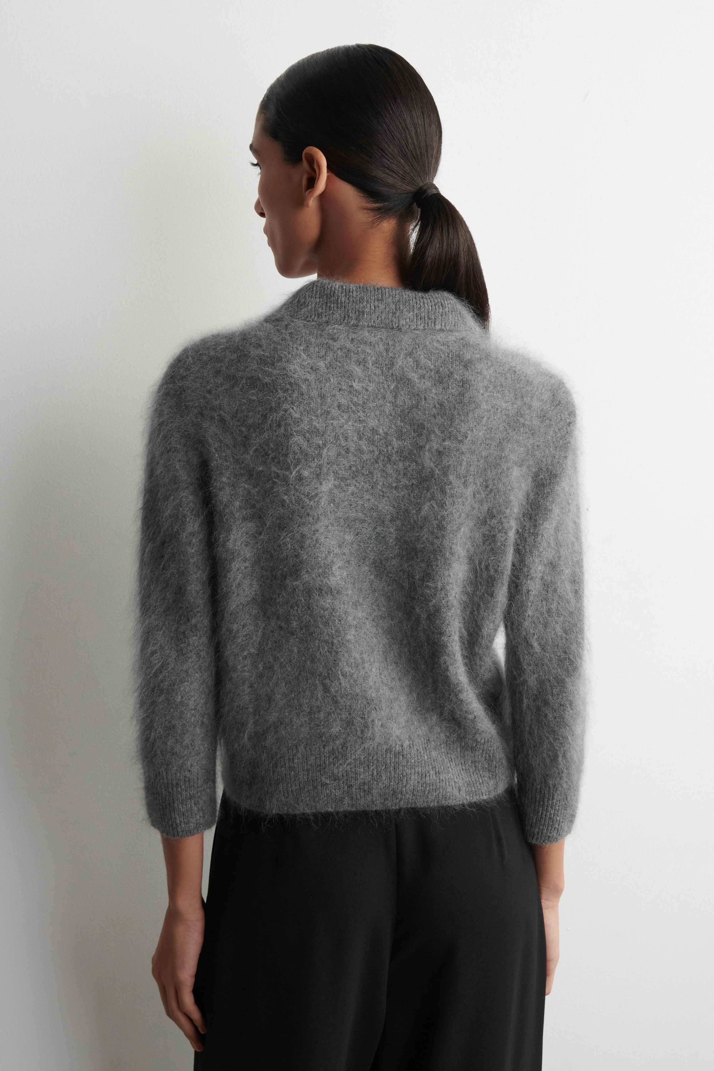 BRUSHED MERINO WOOL POLO JUMPER - 2