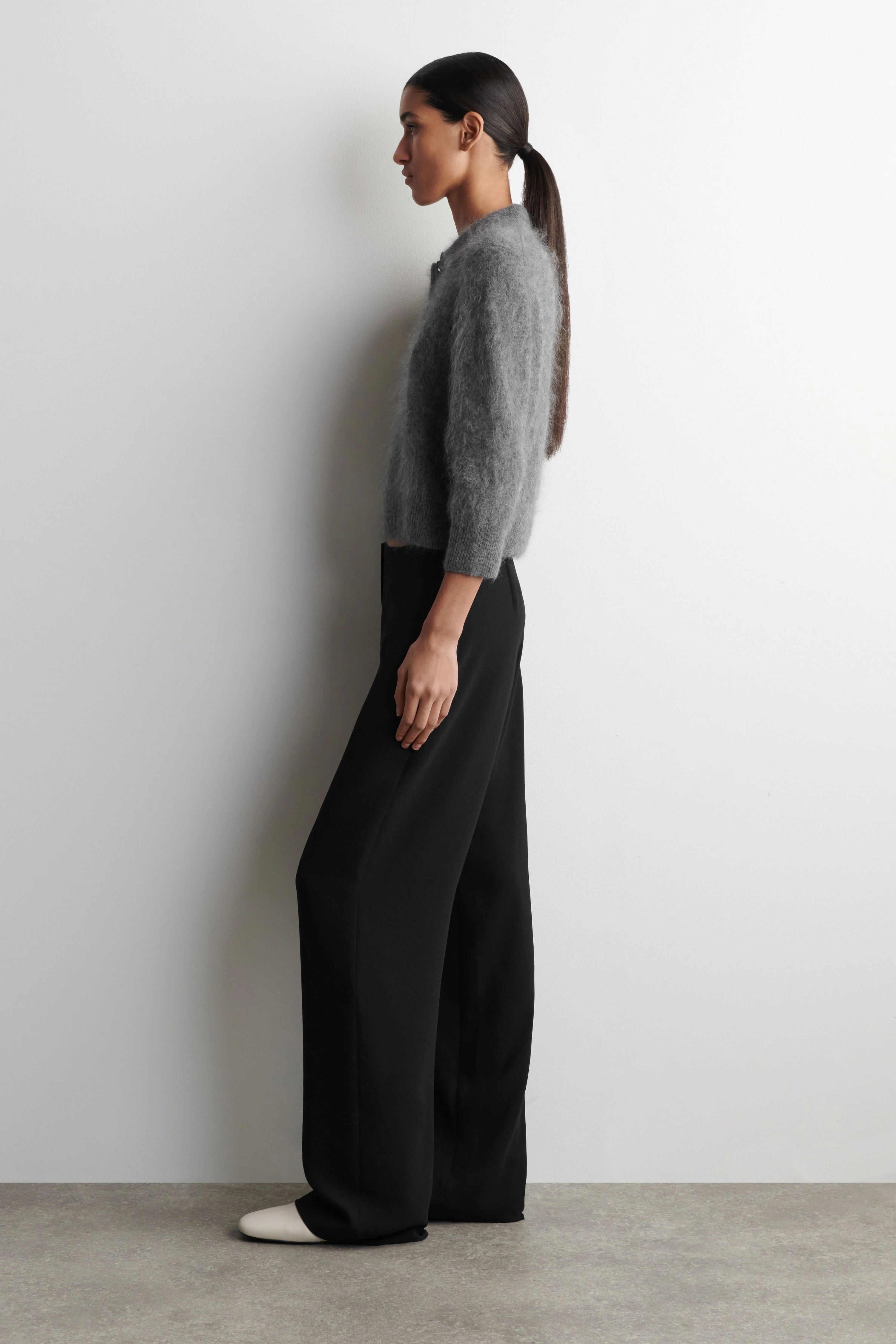BRUSHED MERINO WOOL POLO JUMPER - 4