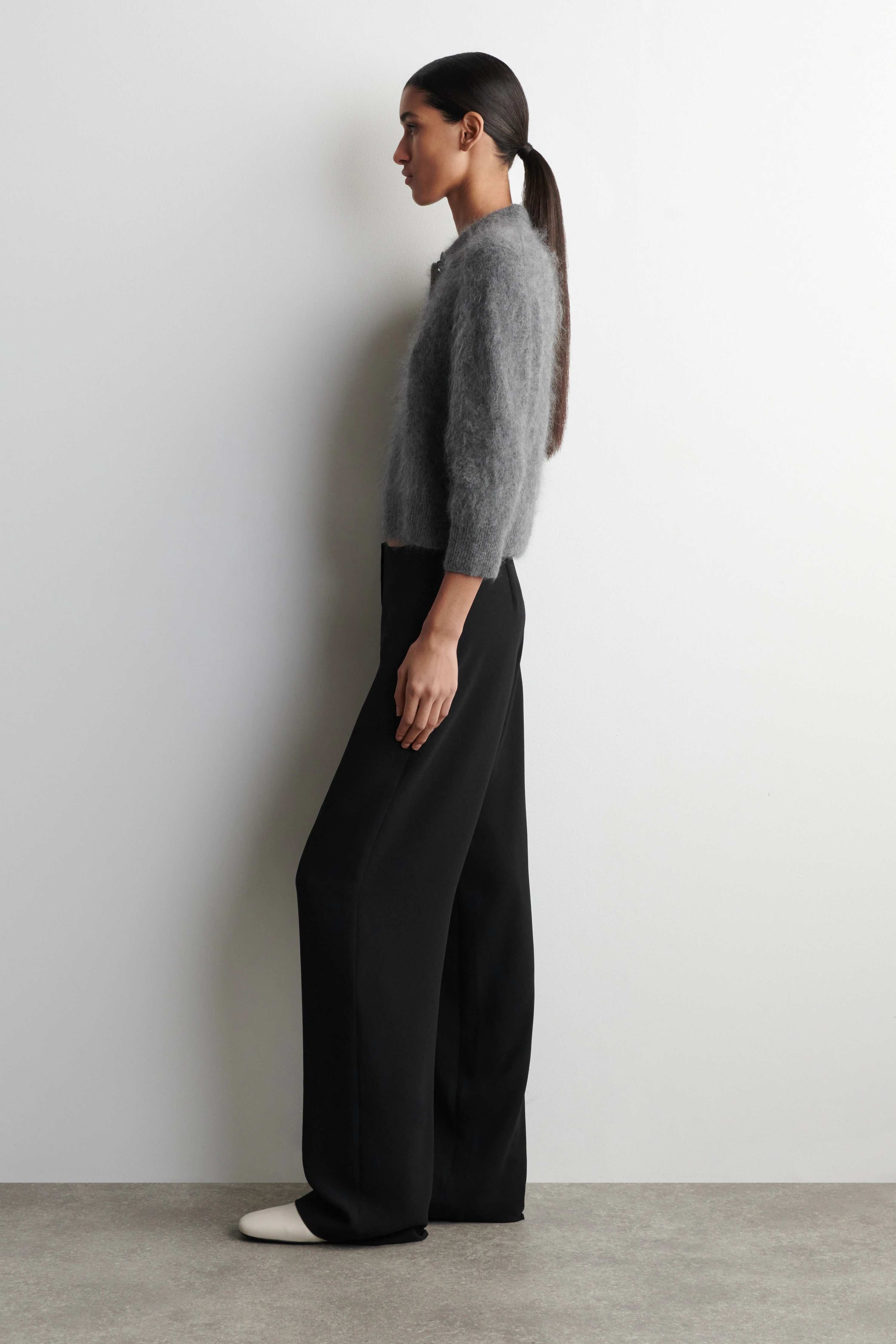 BRUSHED MERINO WOOL POLO JUMPER - 4