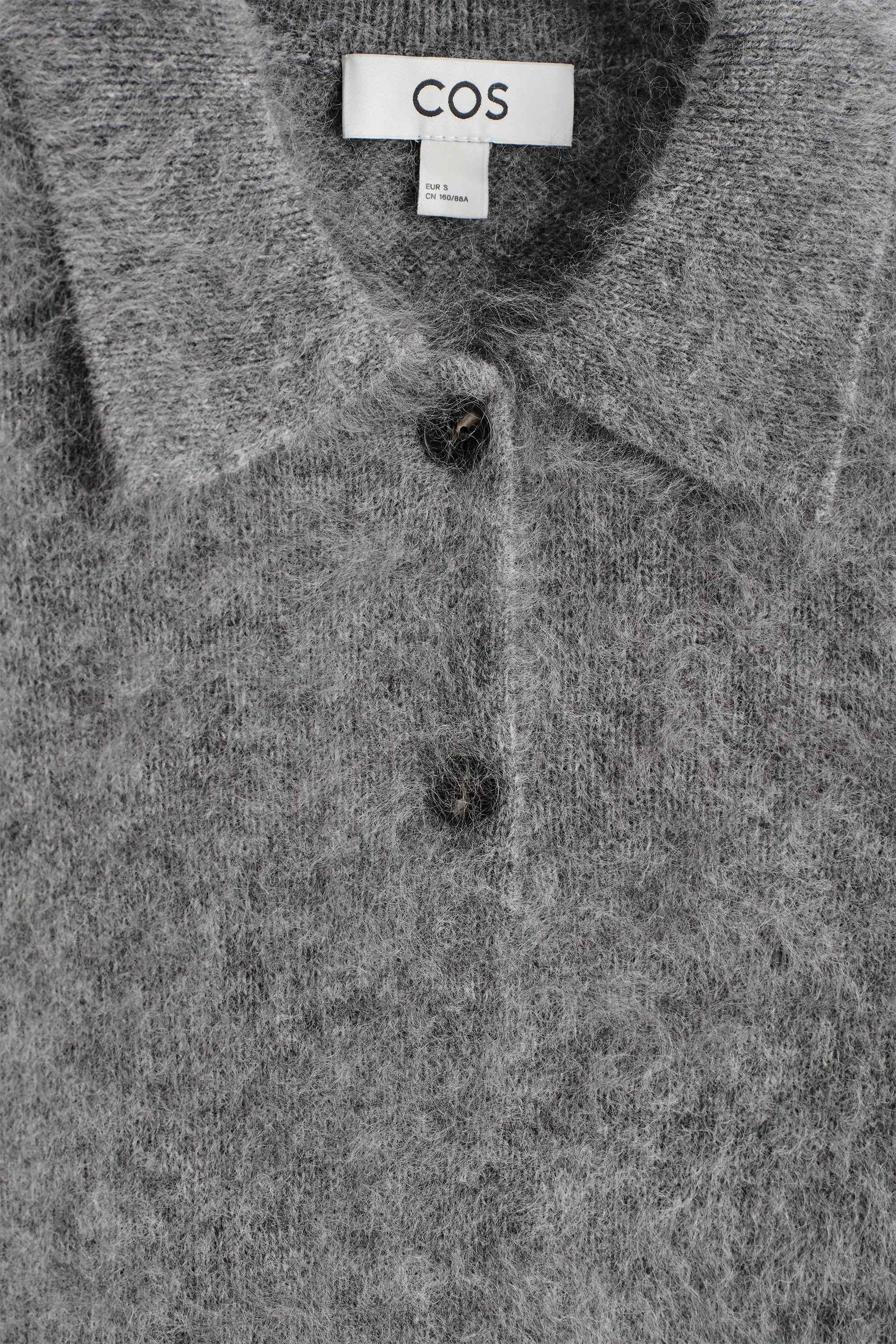 BRUSHED MERINO WOOL POLO JUMPER - 7