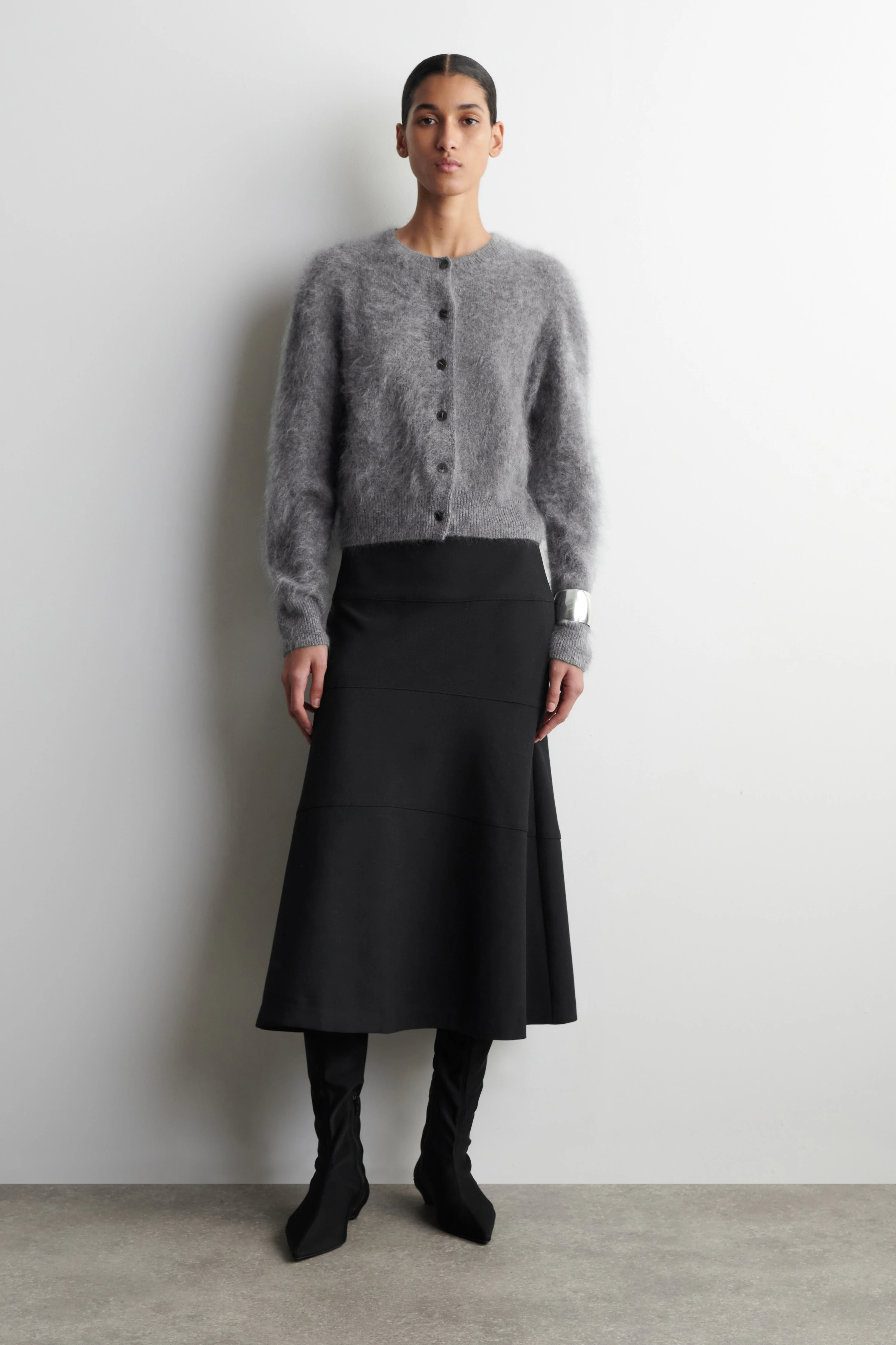 BRUSHED MERINO WOOL CARDIGAN - 2