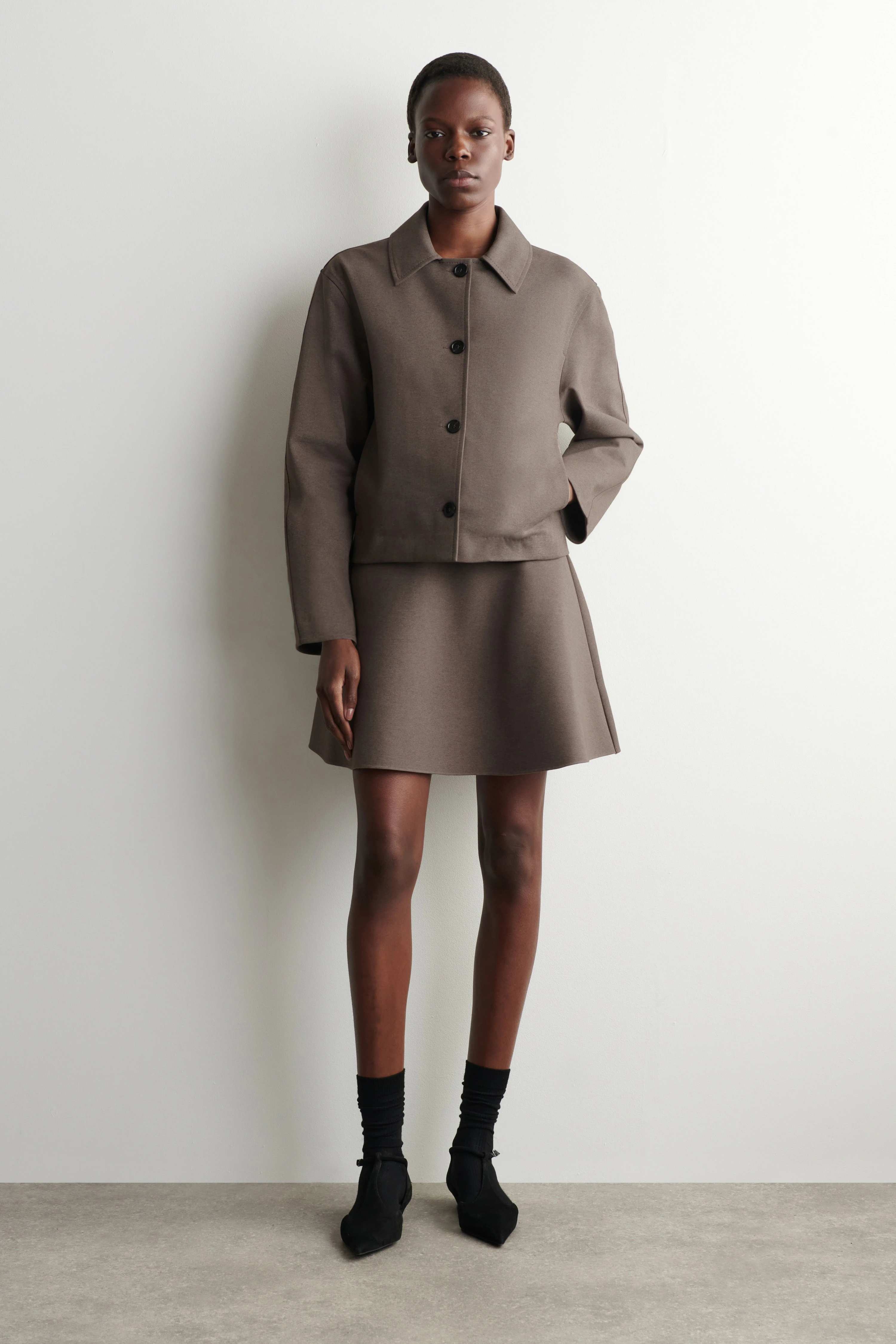 ROUNDED JERSEY JACKET - 1