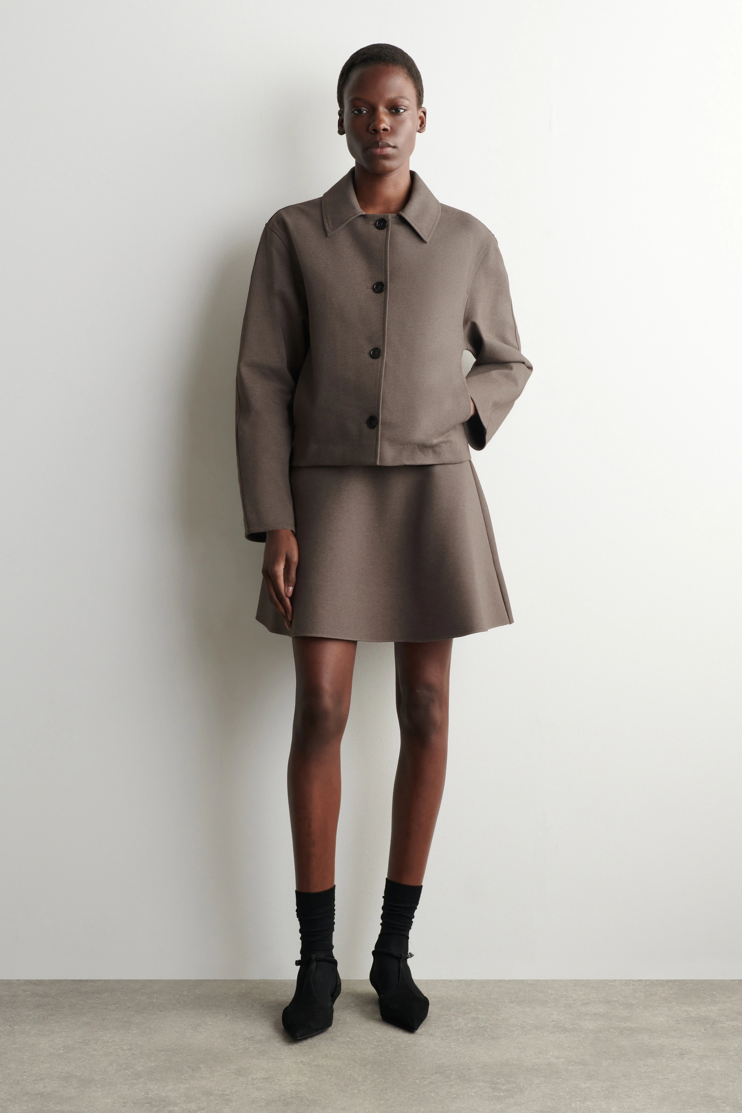 ROUNDED JERSEY JACKET