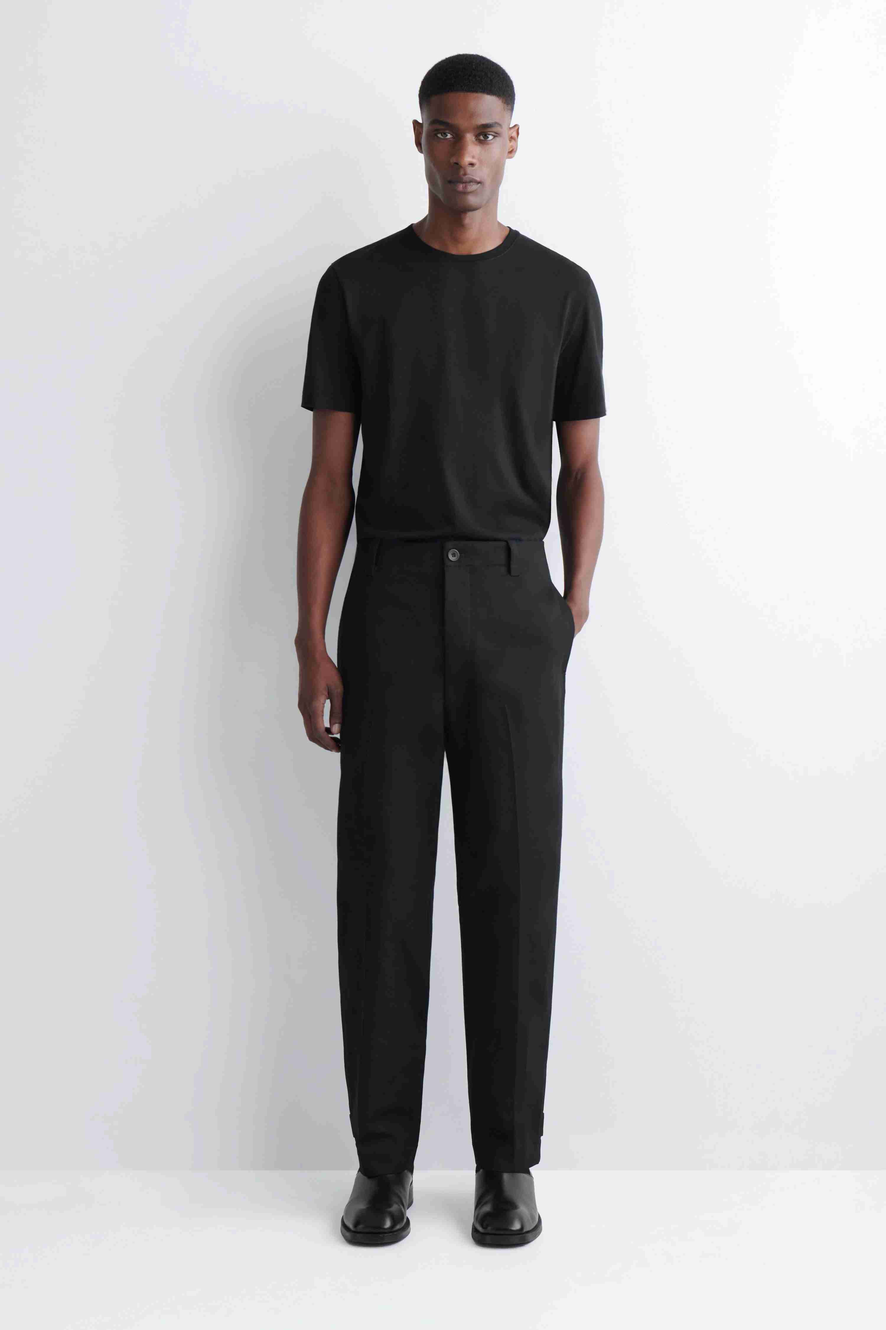 COTTON-CANVAS REGULAR-FIT STRAIGHT-LEG CHINOS - 1