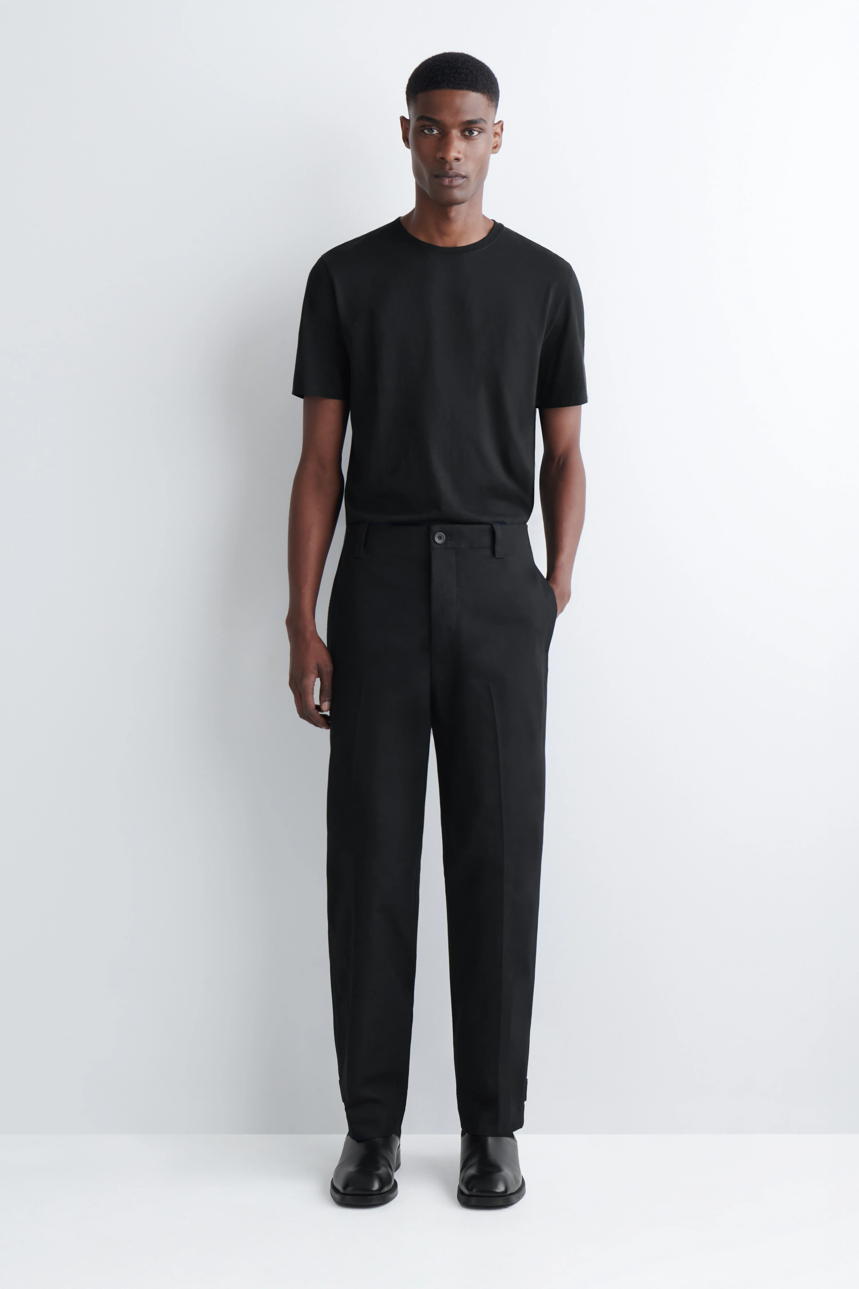COTTON-CANVAS REGULAR-FIT STRAIGHT-LEG CHINOS - 1