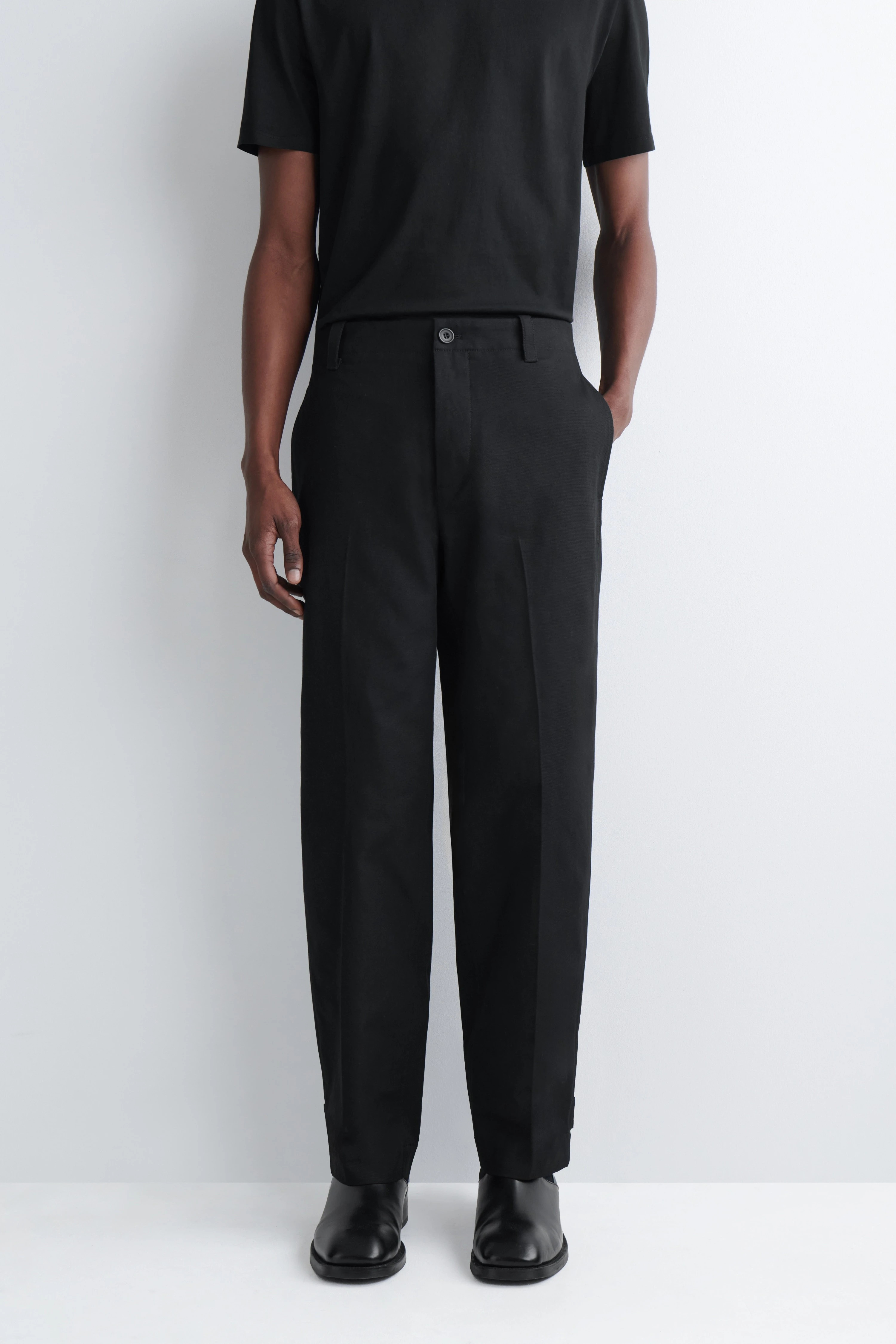 COTTON-CANVAS REGULAR-FIT STRAIGHT-LEG CHINOS - 5