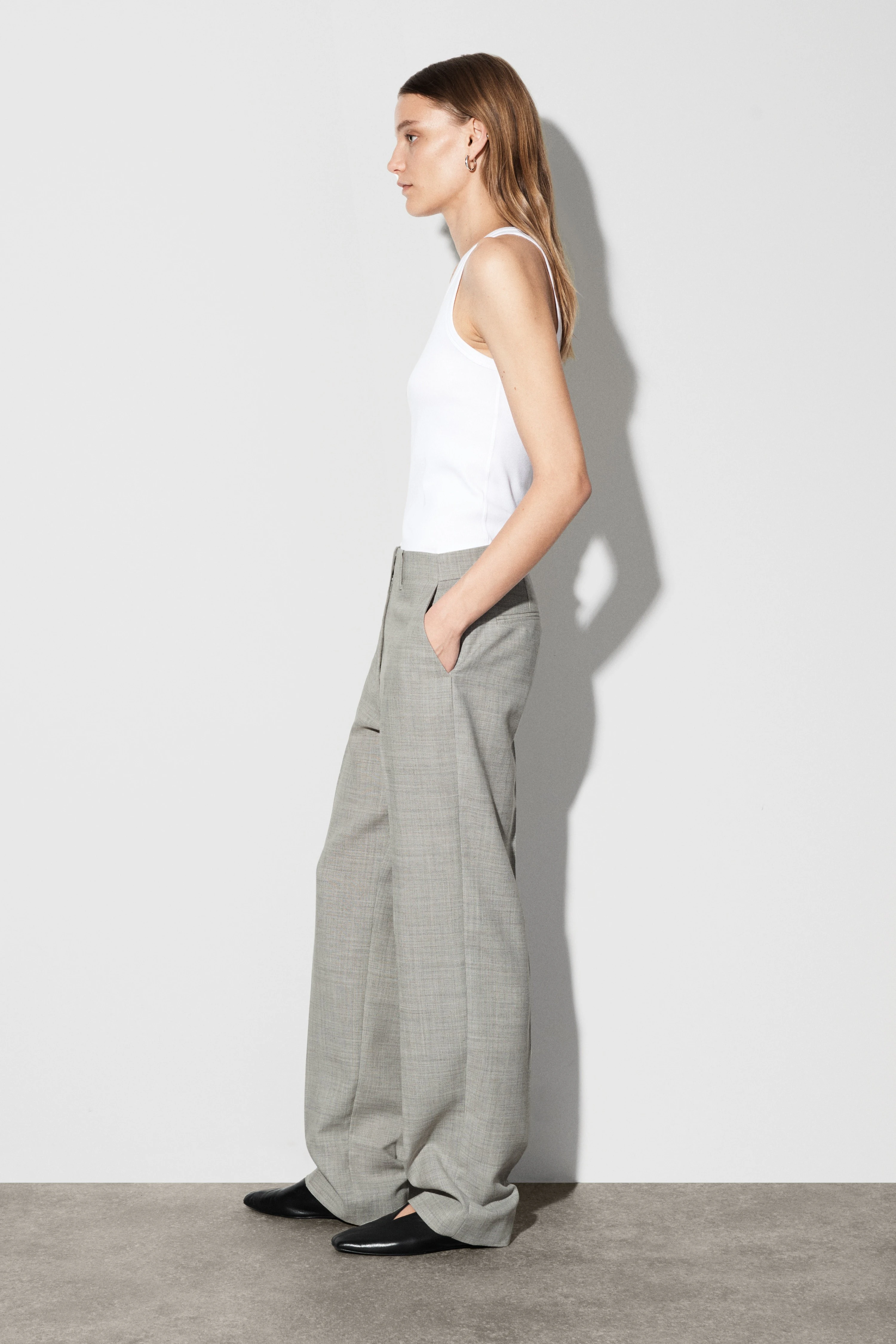 WOOL-BLEND STRAIGHT-LEG TROUSERS - 3