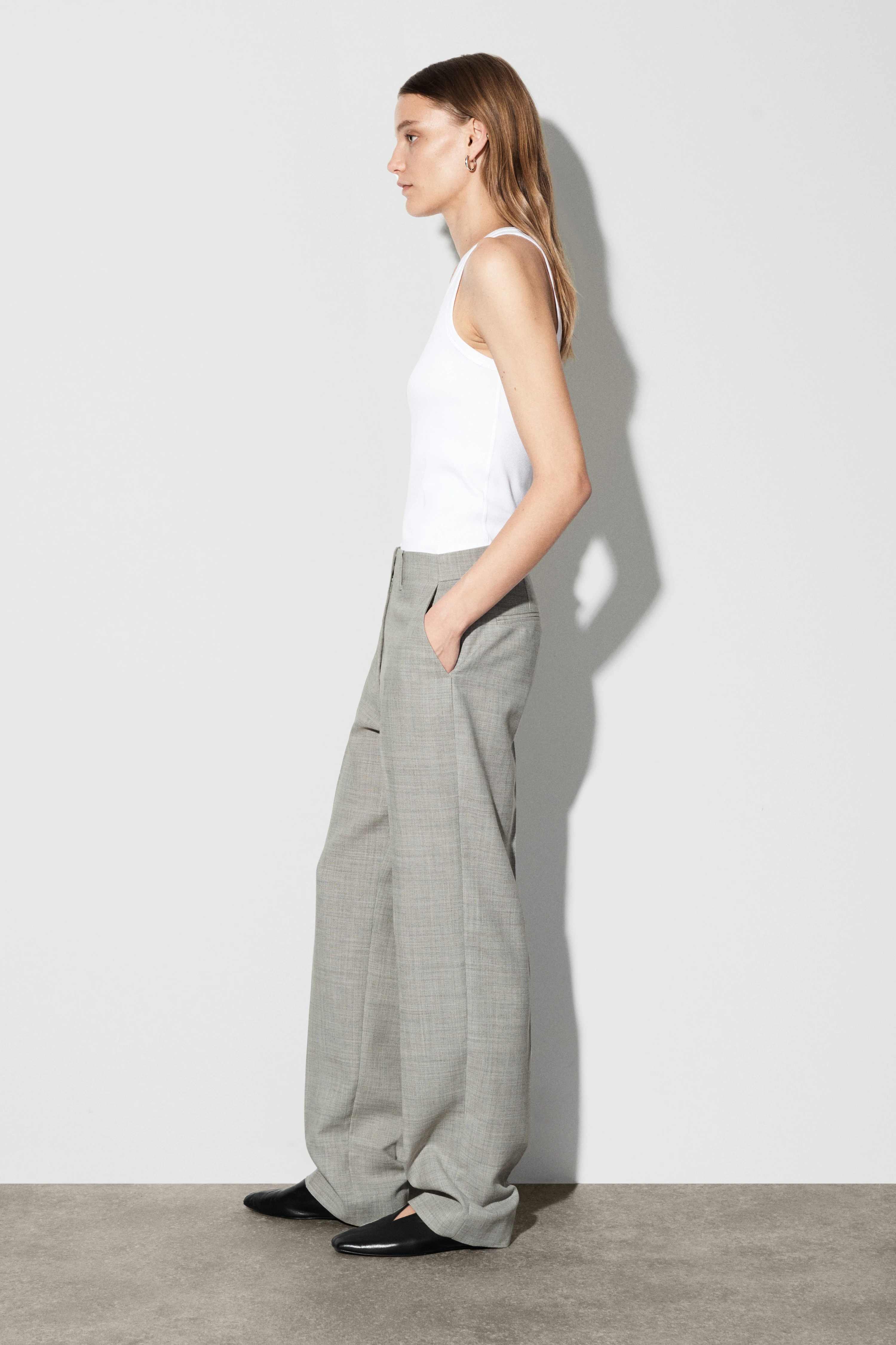 WOOL-BLEND STRAIGHT-LEG TROUSERS - 3