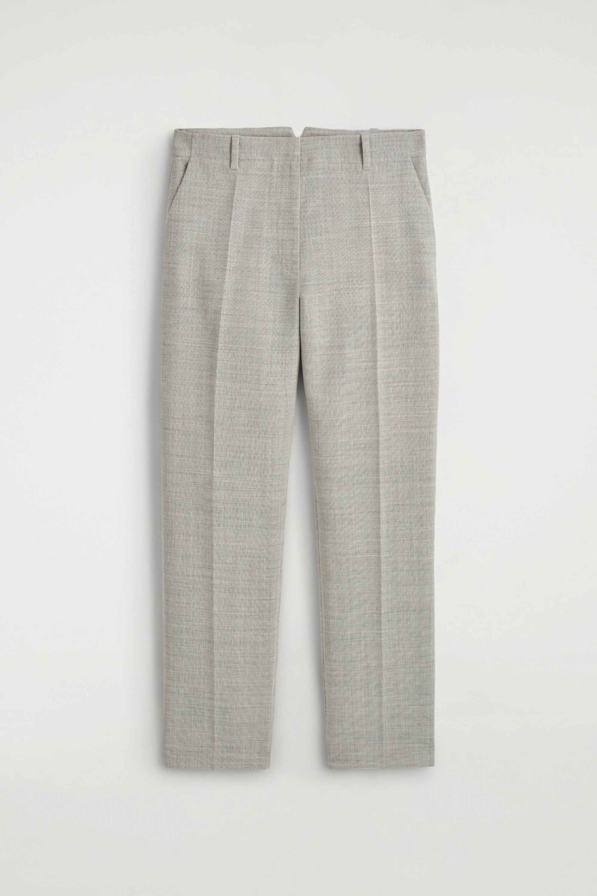 WOOL-BLEND STRAIGHT-LEG TROUSERS - 5
