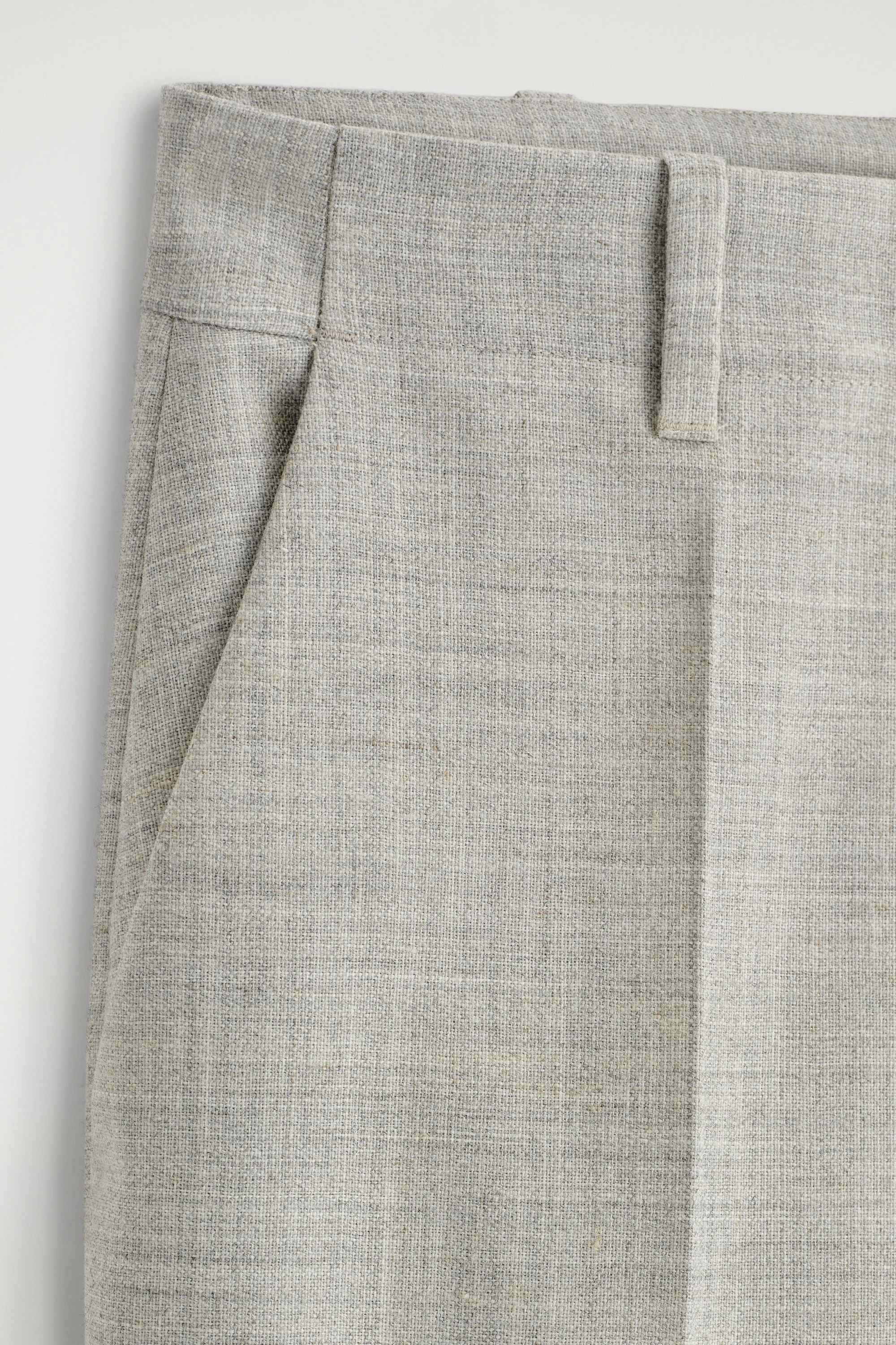 WOOL-BLEND STRAIGHT-LEG TROUSERS - 6