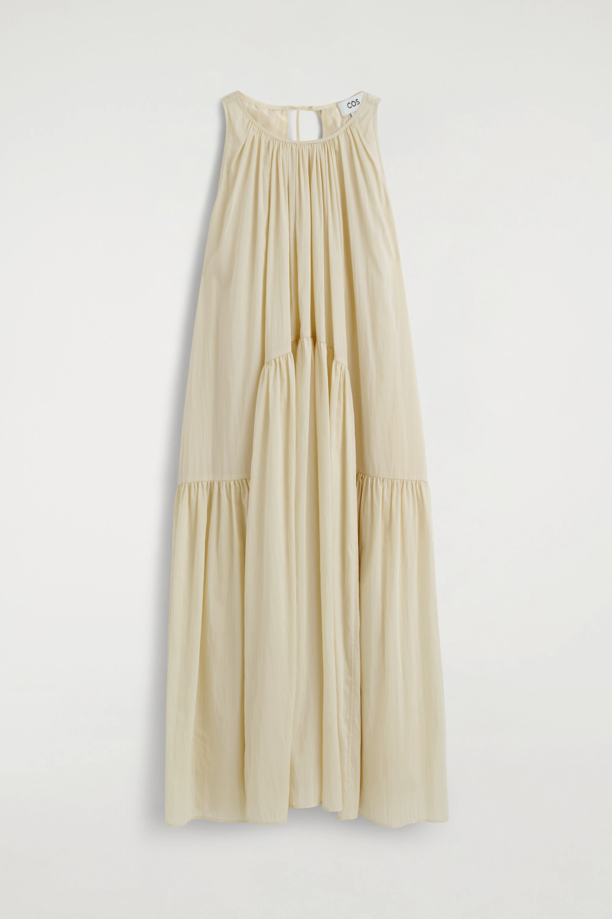 SLEEVELESS GATHERED MIDI DRESS - 5