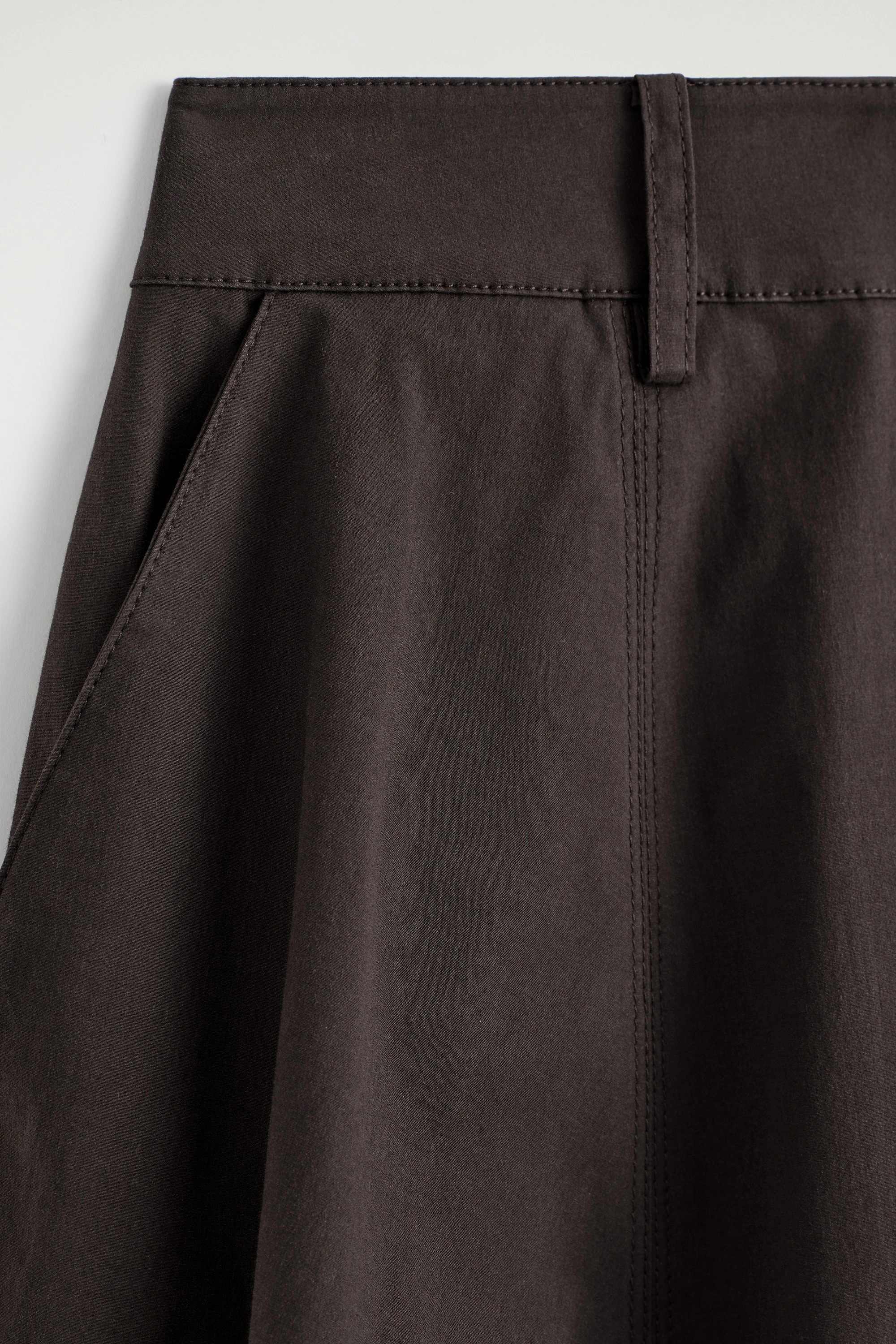 VOLUMINOUS COTTON MIDI SKIRT - 6