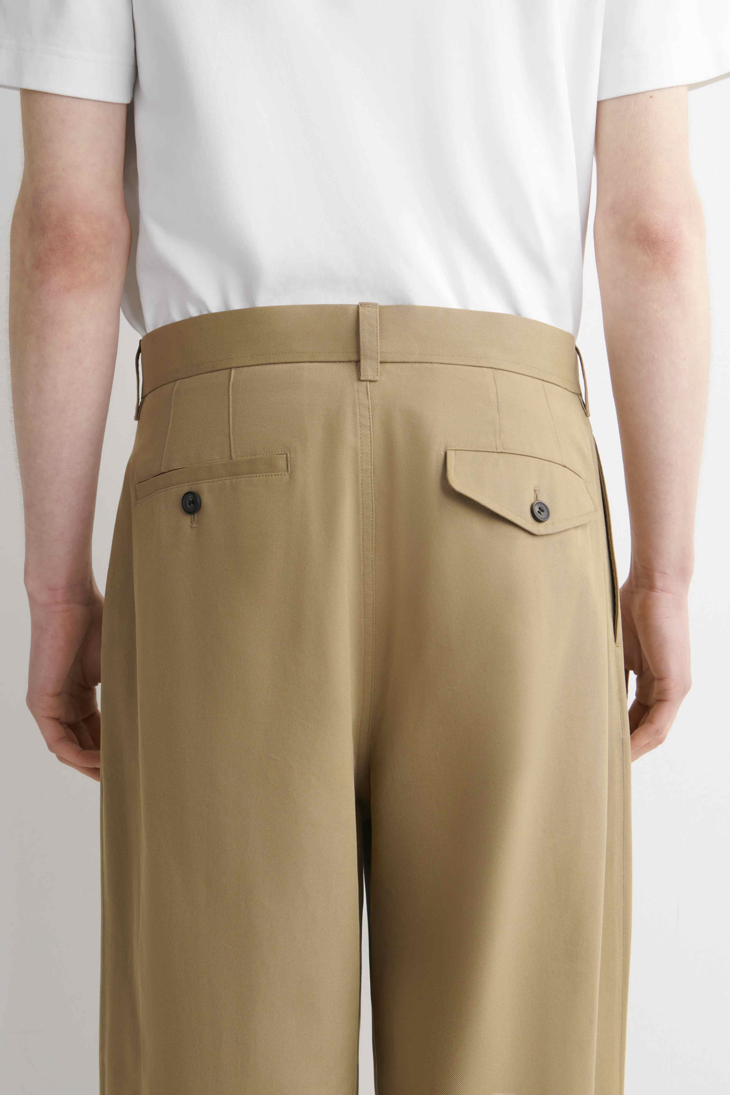 COTTON WIDE-LEG CHINOS - 2