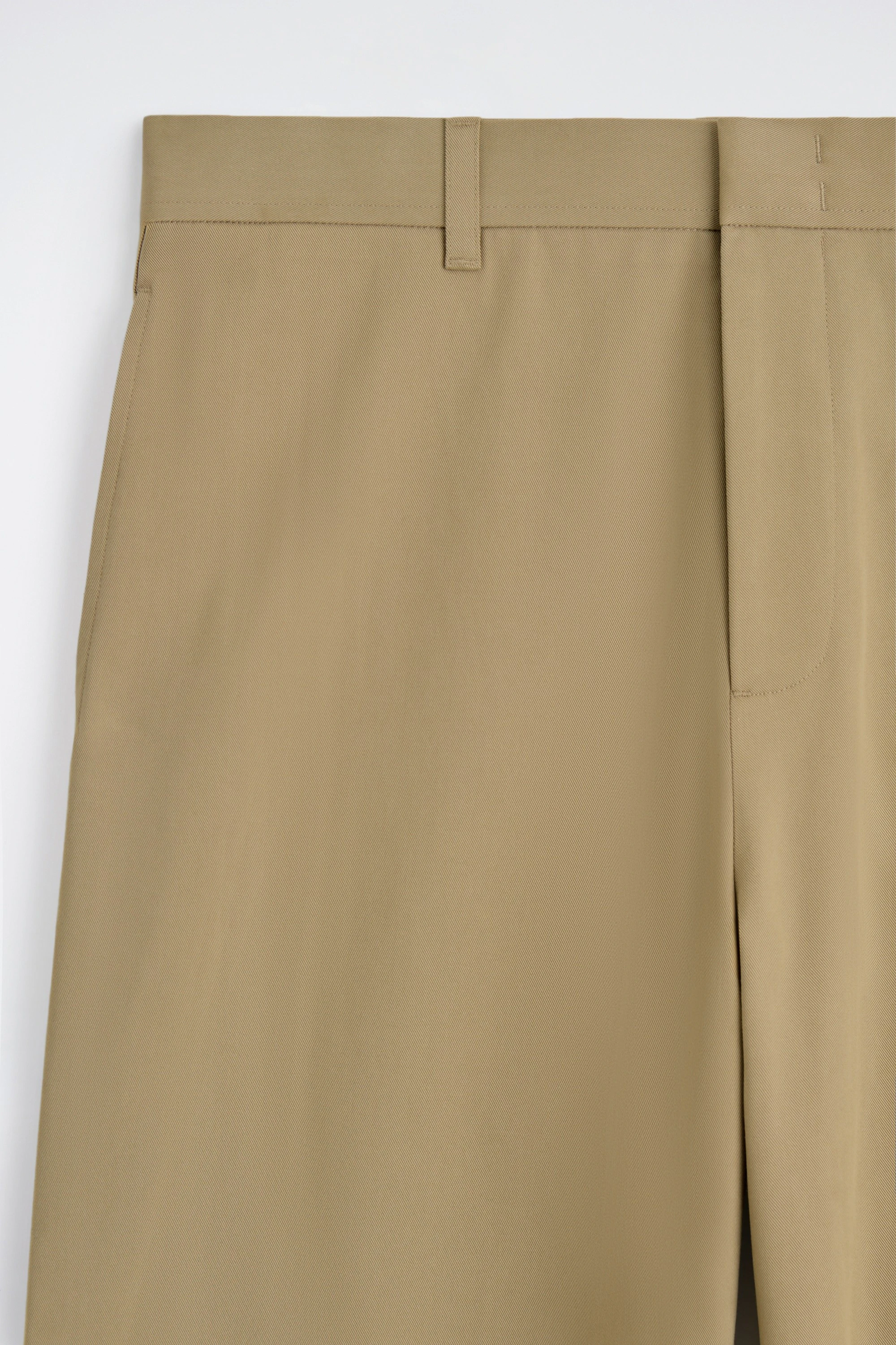 COTTON WIDE-LEG CHINOS - 7