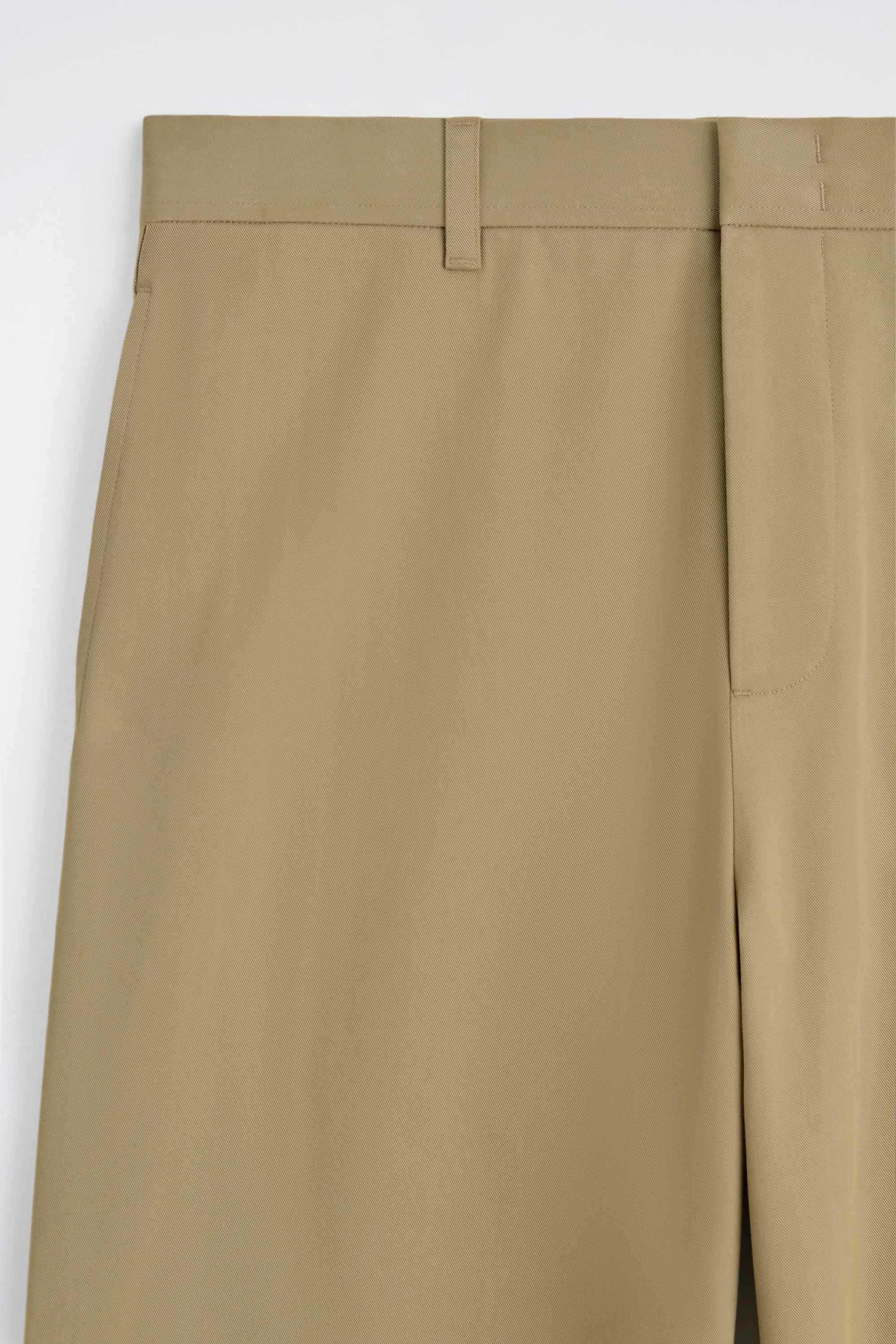 COTTON WIDE-LEG CHINOS - 7
