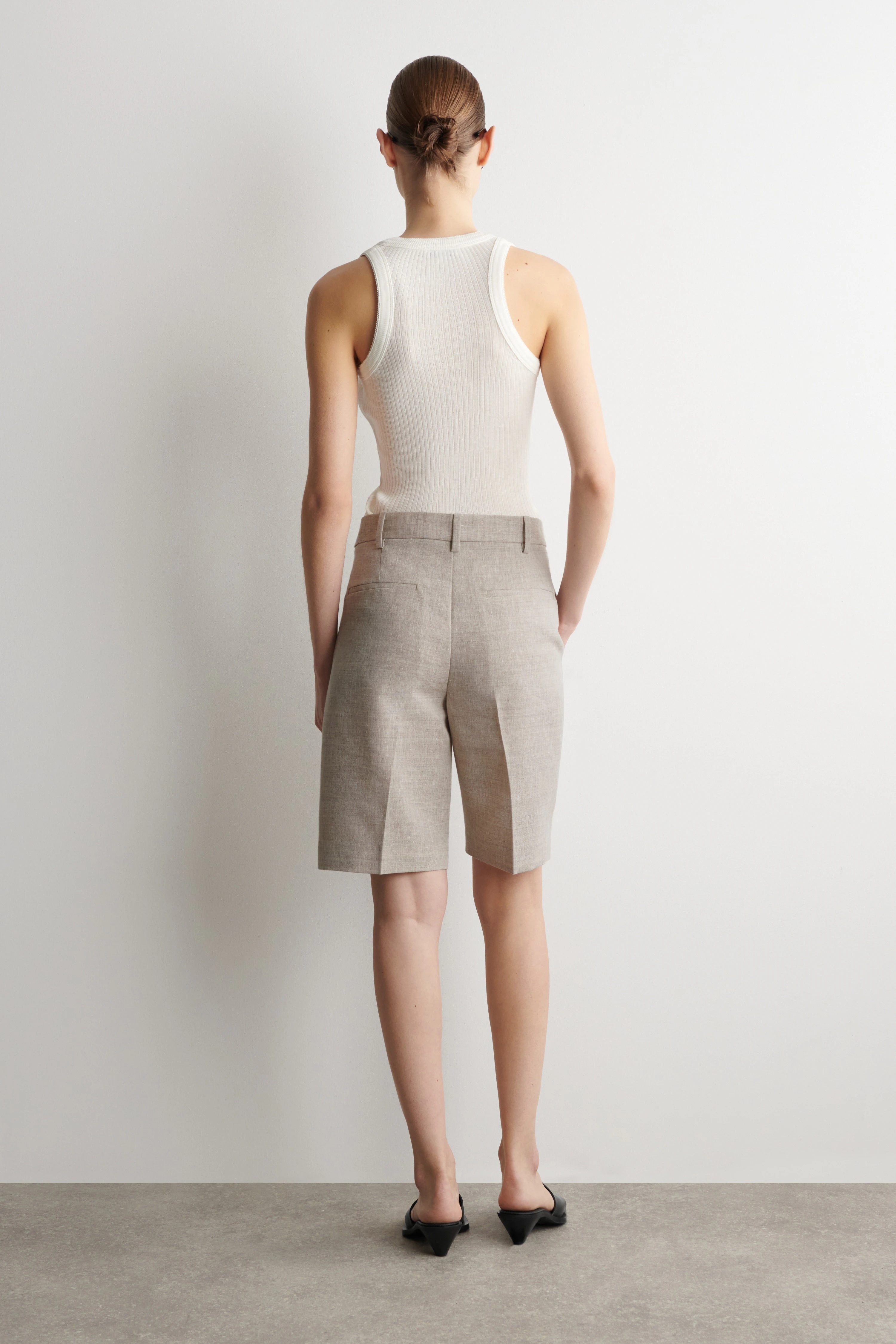 TAILORED LINEN SHORTS - 2
