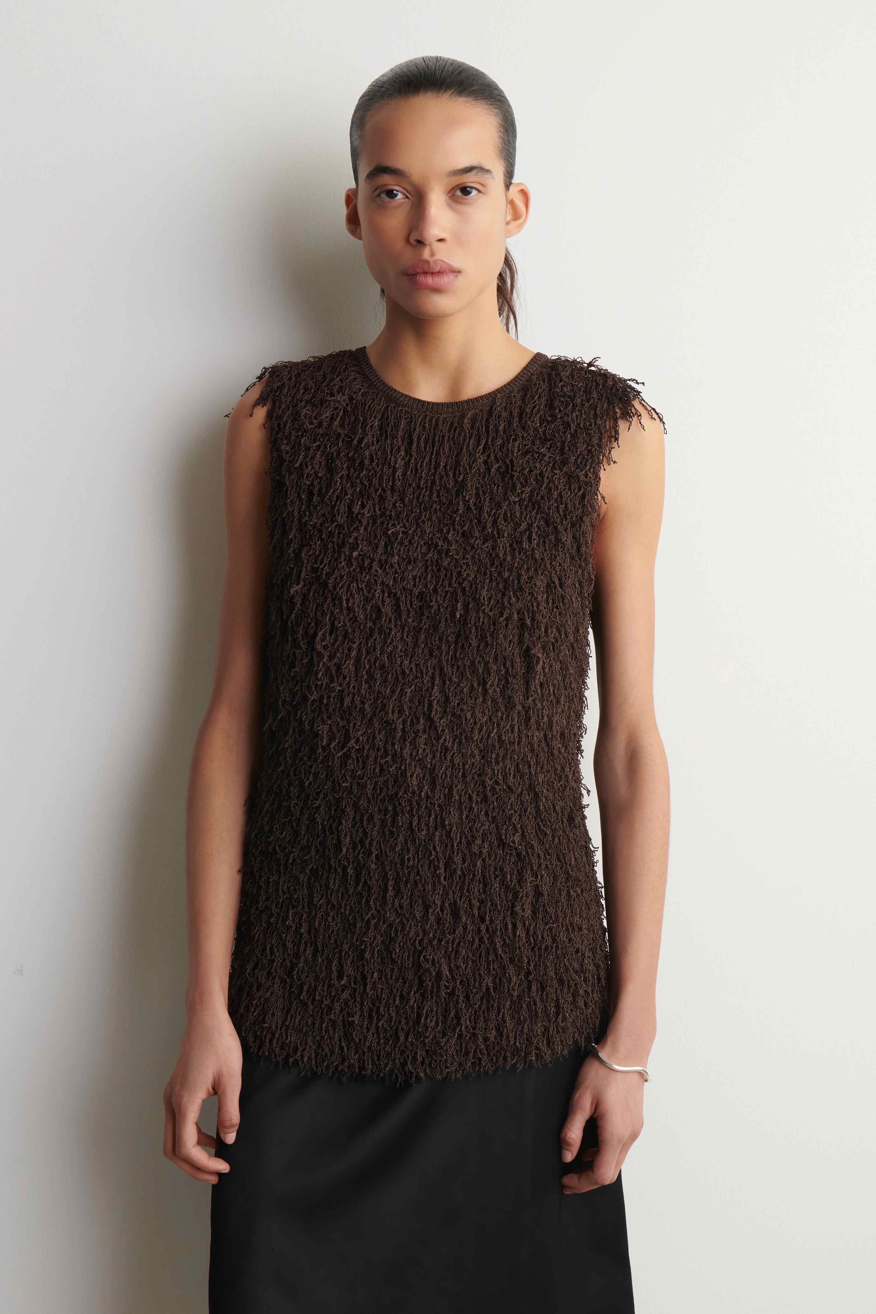FRINGED KNITTED TOP - 1