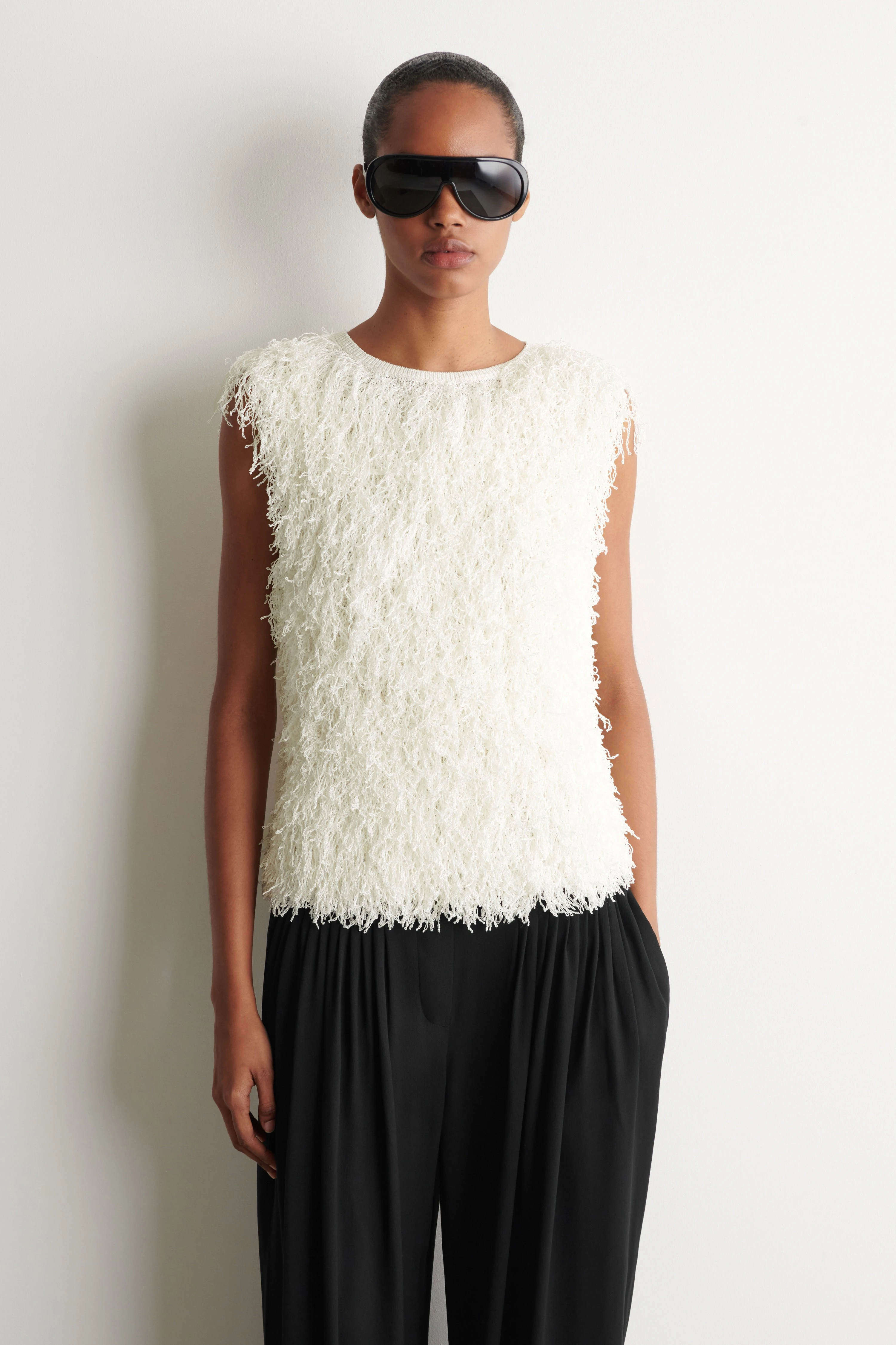 FRINGED KNITTED TOP - 1