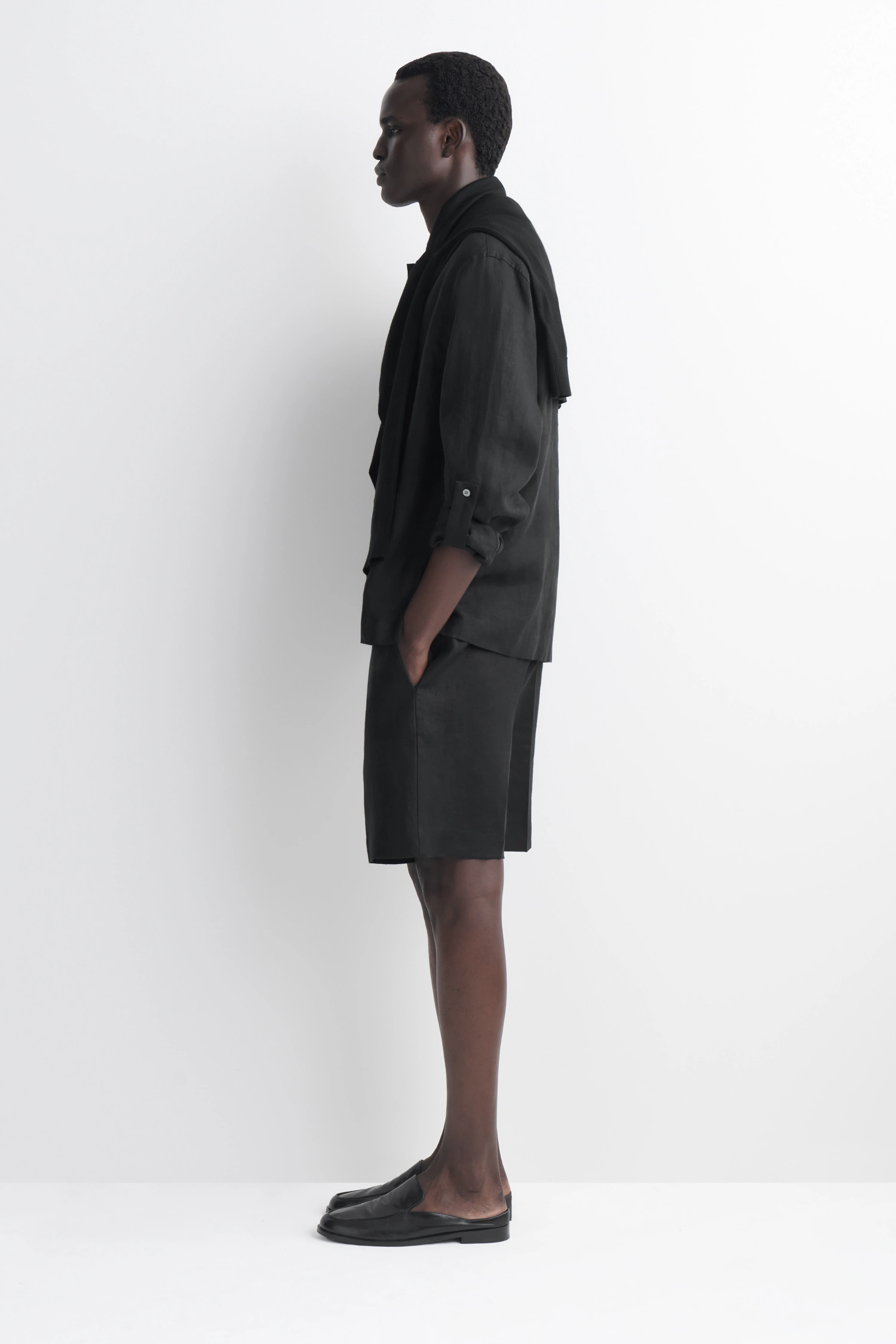 TAILORED LINEN SHORTS - 3