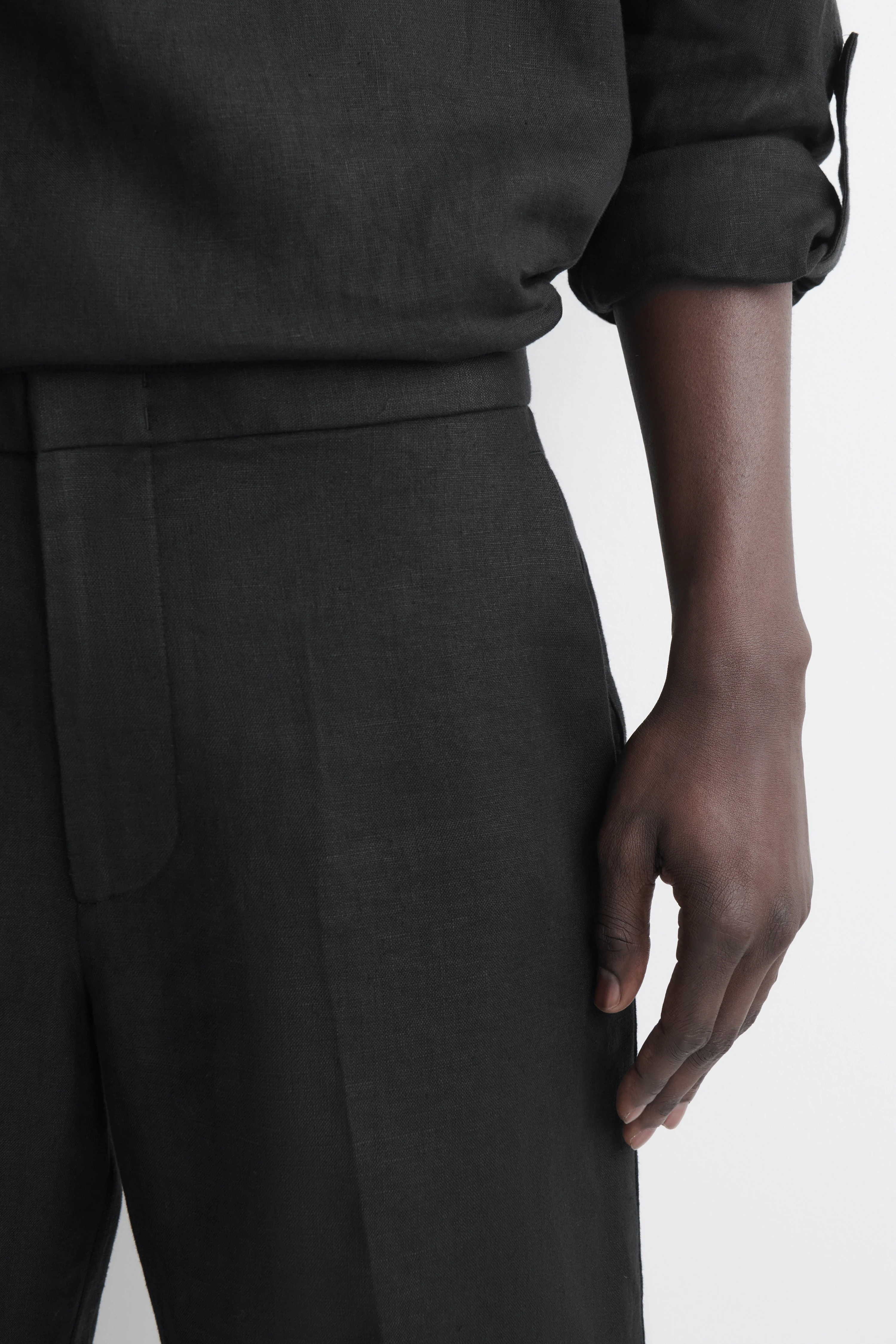 TAILORED LINEN SHORTS - 5