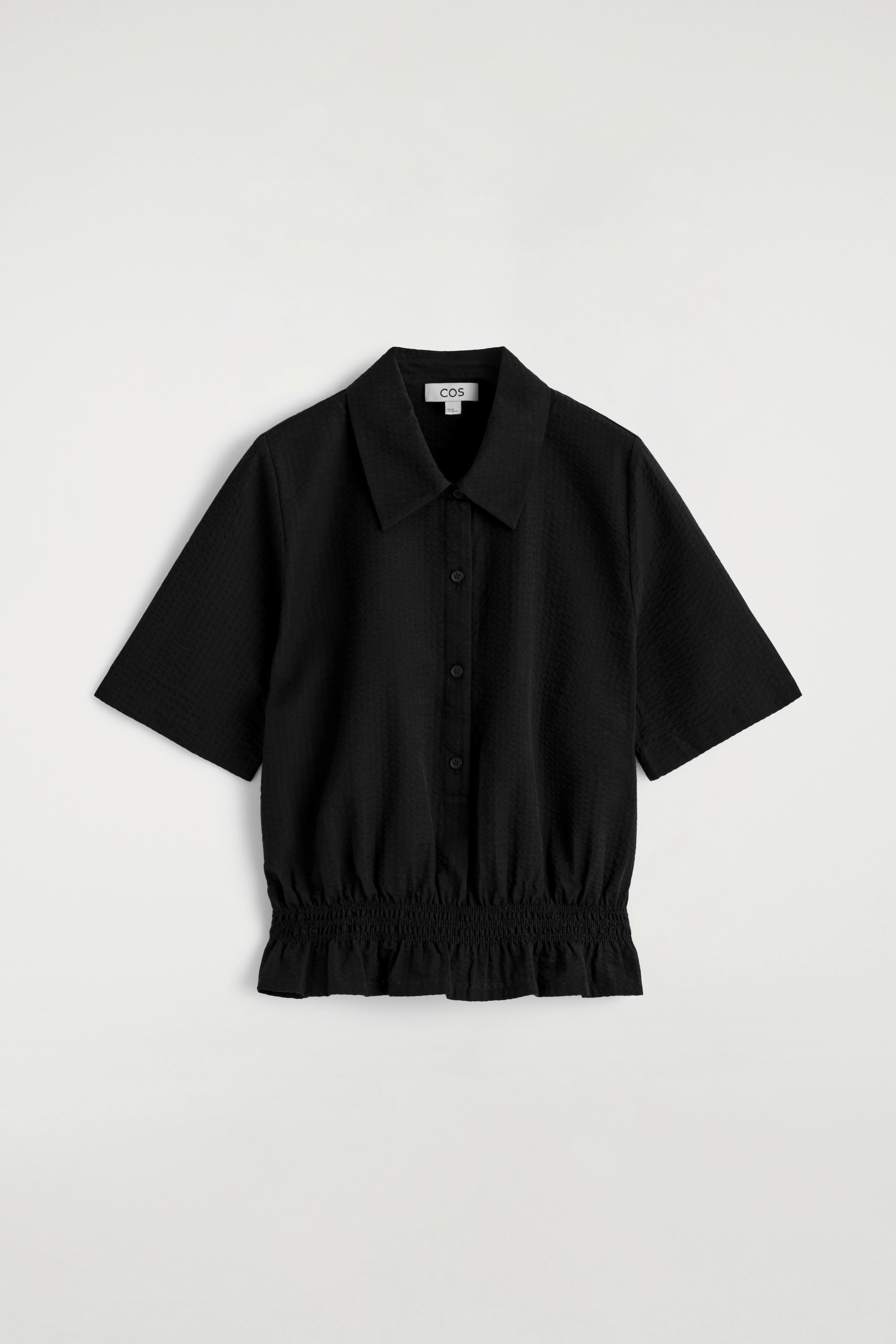 SMOCKED SEERSUCKER SHIRT - 6