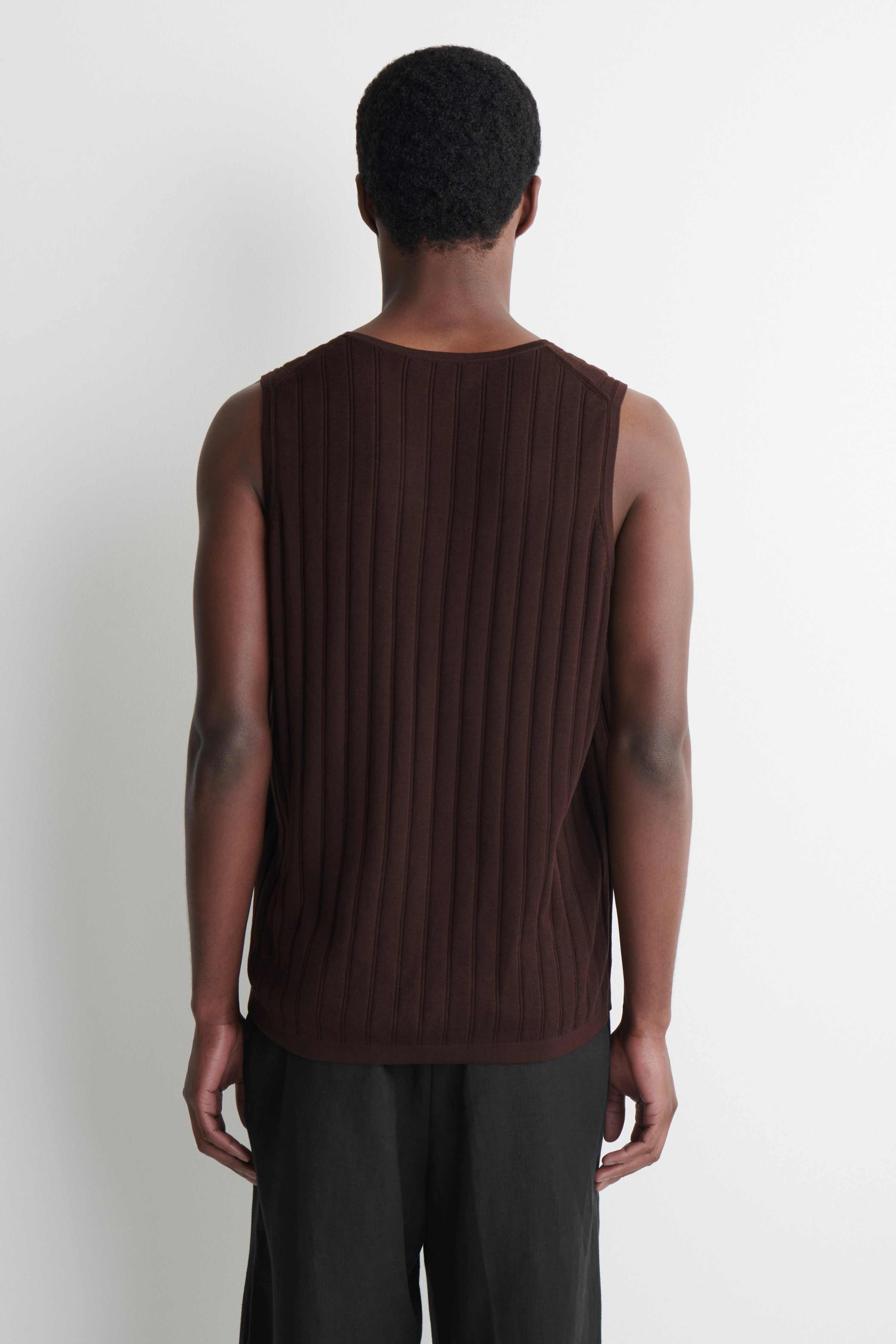 RIBBED-KNIT COTTON TANK TOP - 2