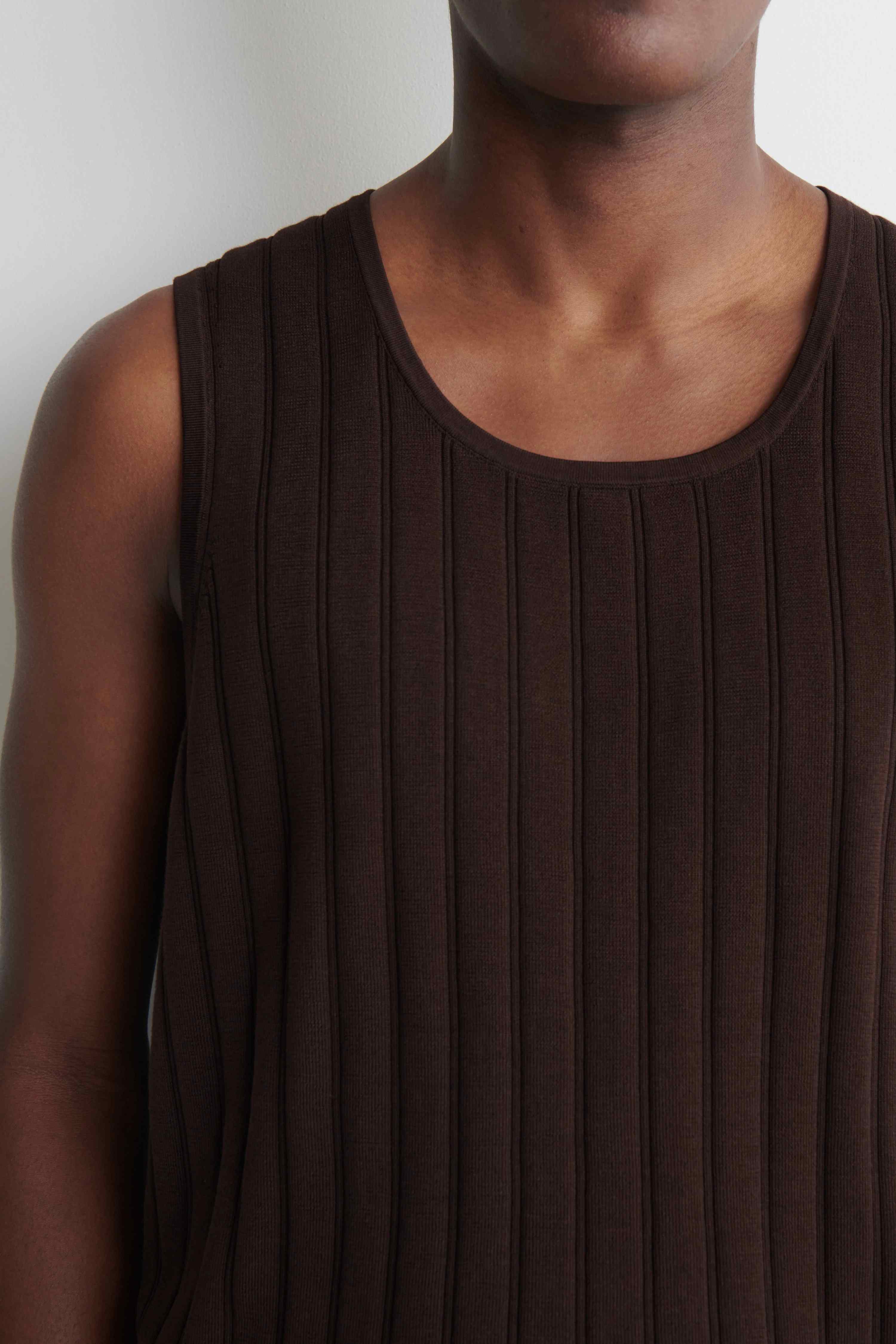 RIBBED-KNIT COTTON TANK TOP - 5