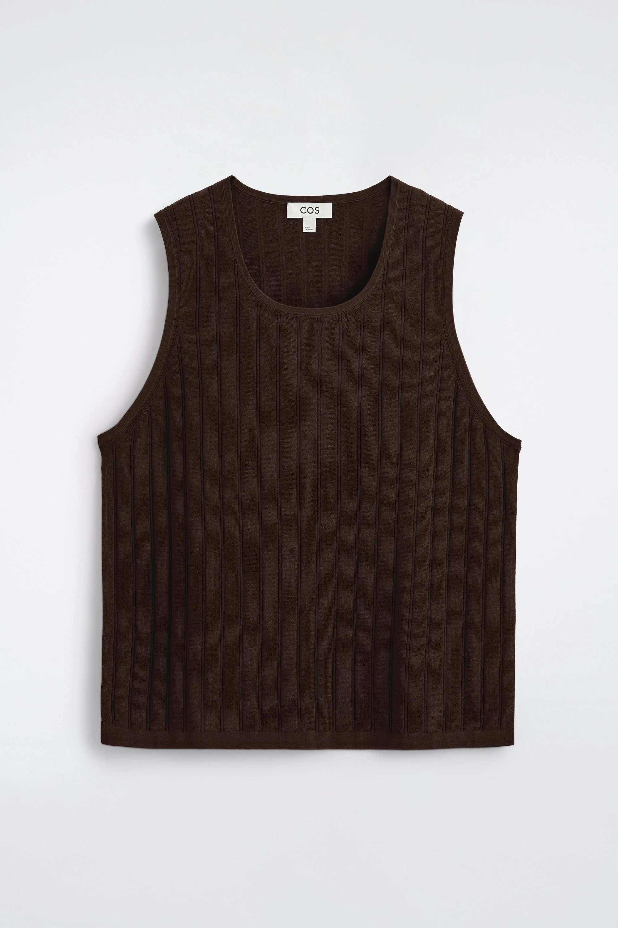 RIBBED-KNIT COTTON TANK TOP - 6