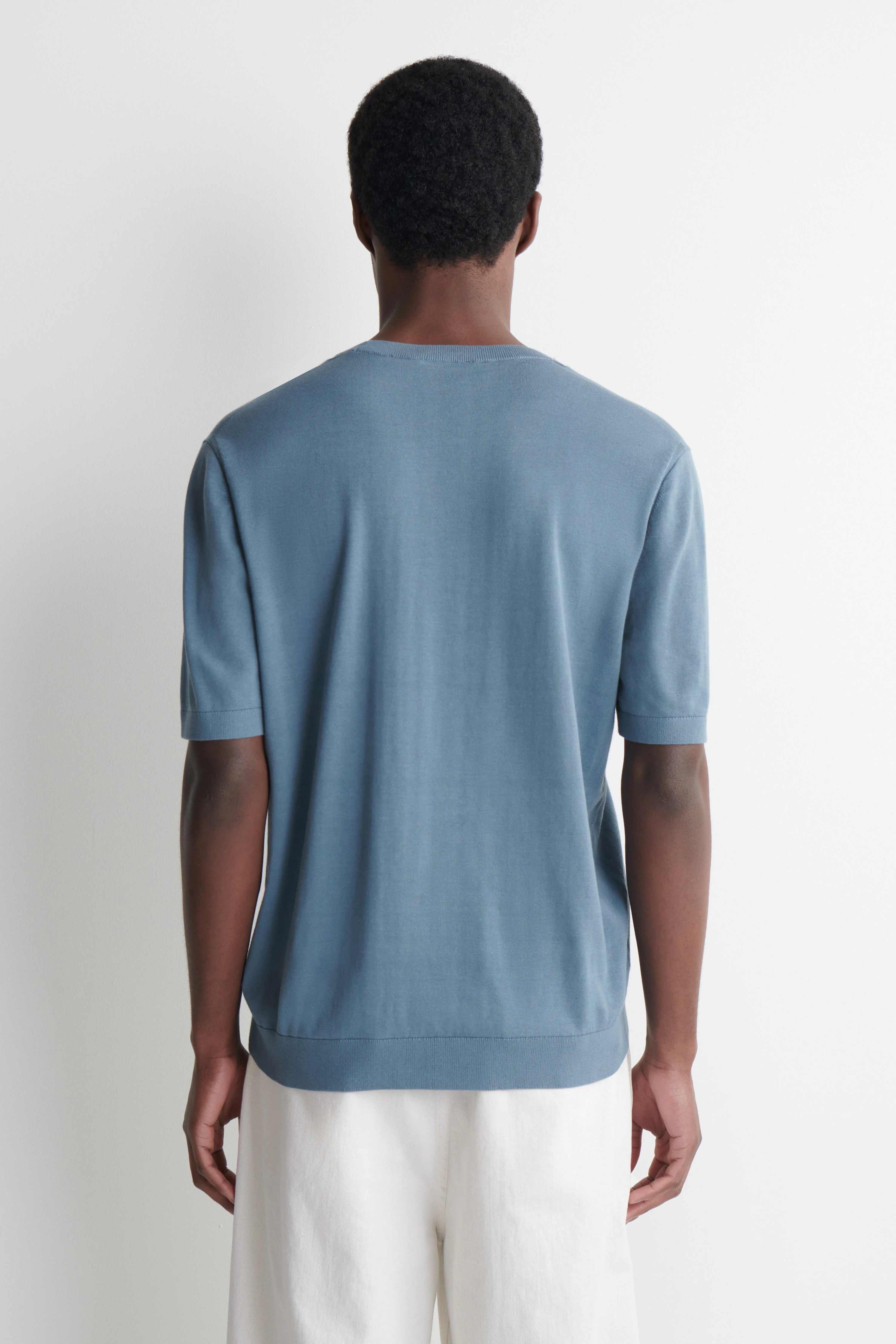 KNITTED COTTON T-SHIRT - 2