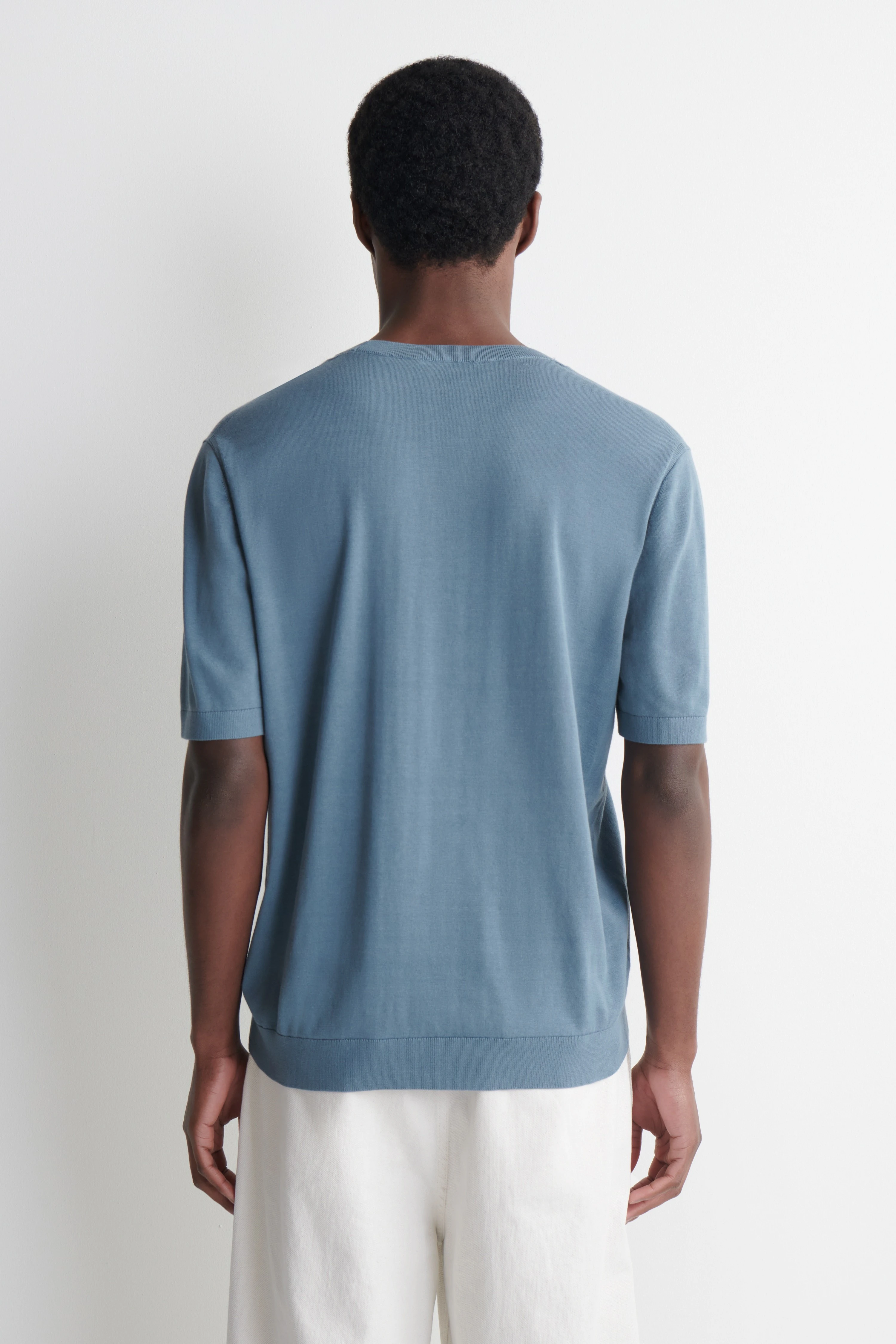 KNITTED COTTON T-SHIRT - 2