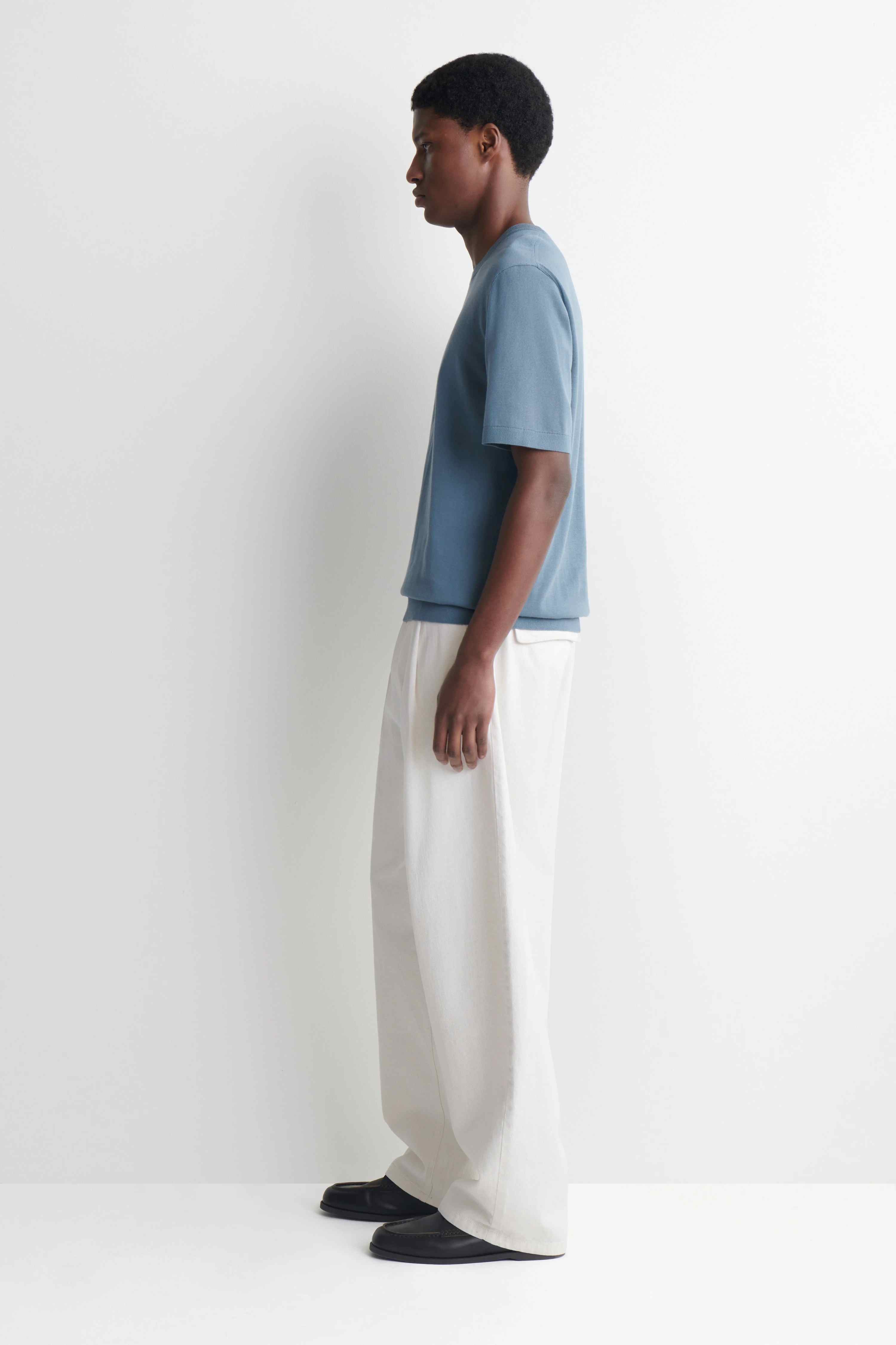 KNITTED COTTON T-SHIRT - 4