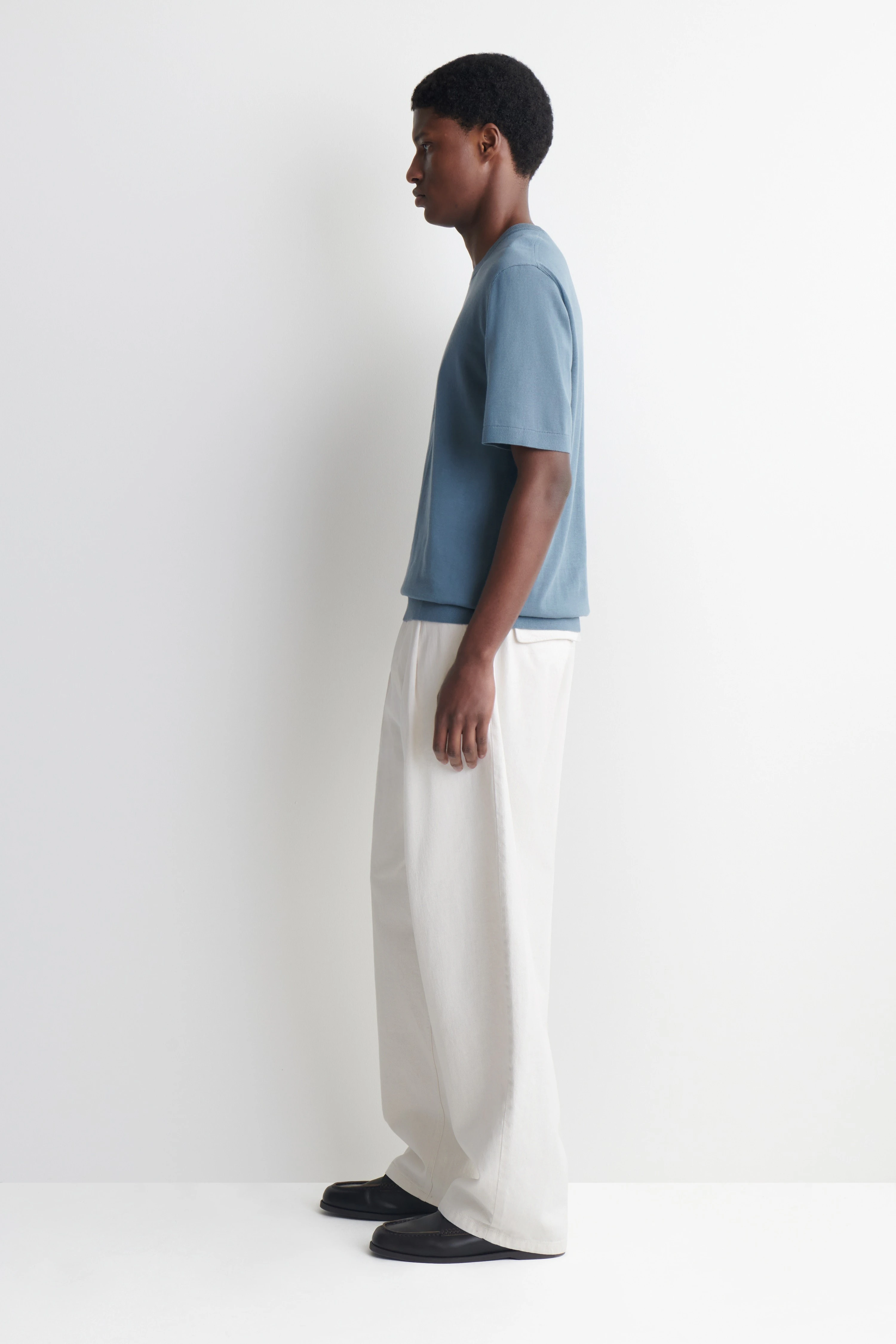 KNITTED COTTON T-SHIRT - 4