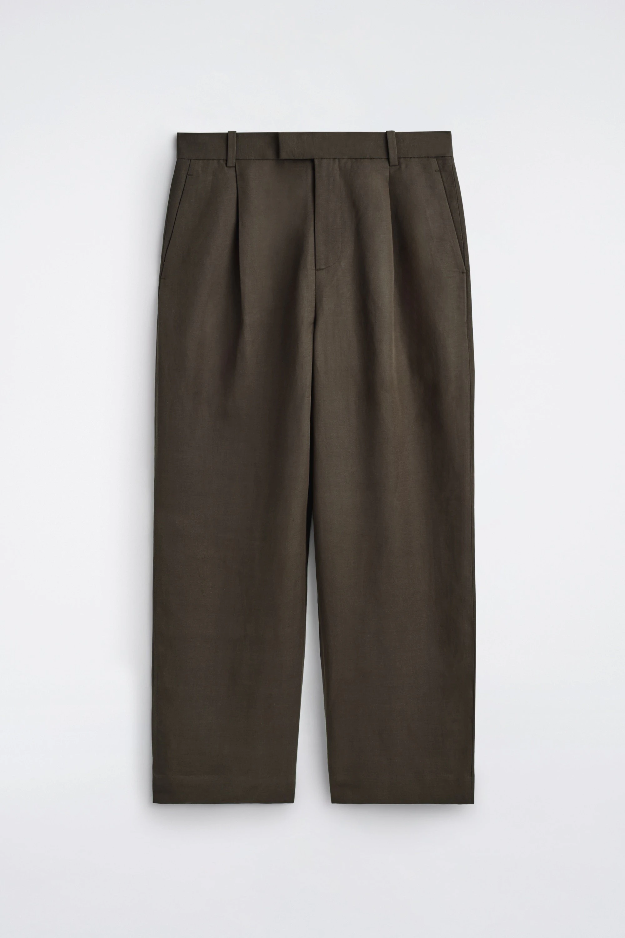 LINEN-BLEND RELAXED-FIT WIDE-LEG TROUSERS - 6