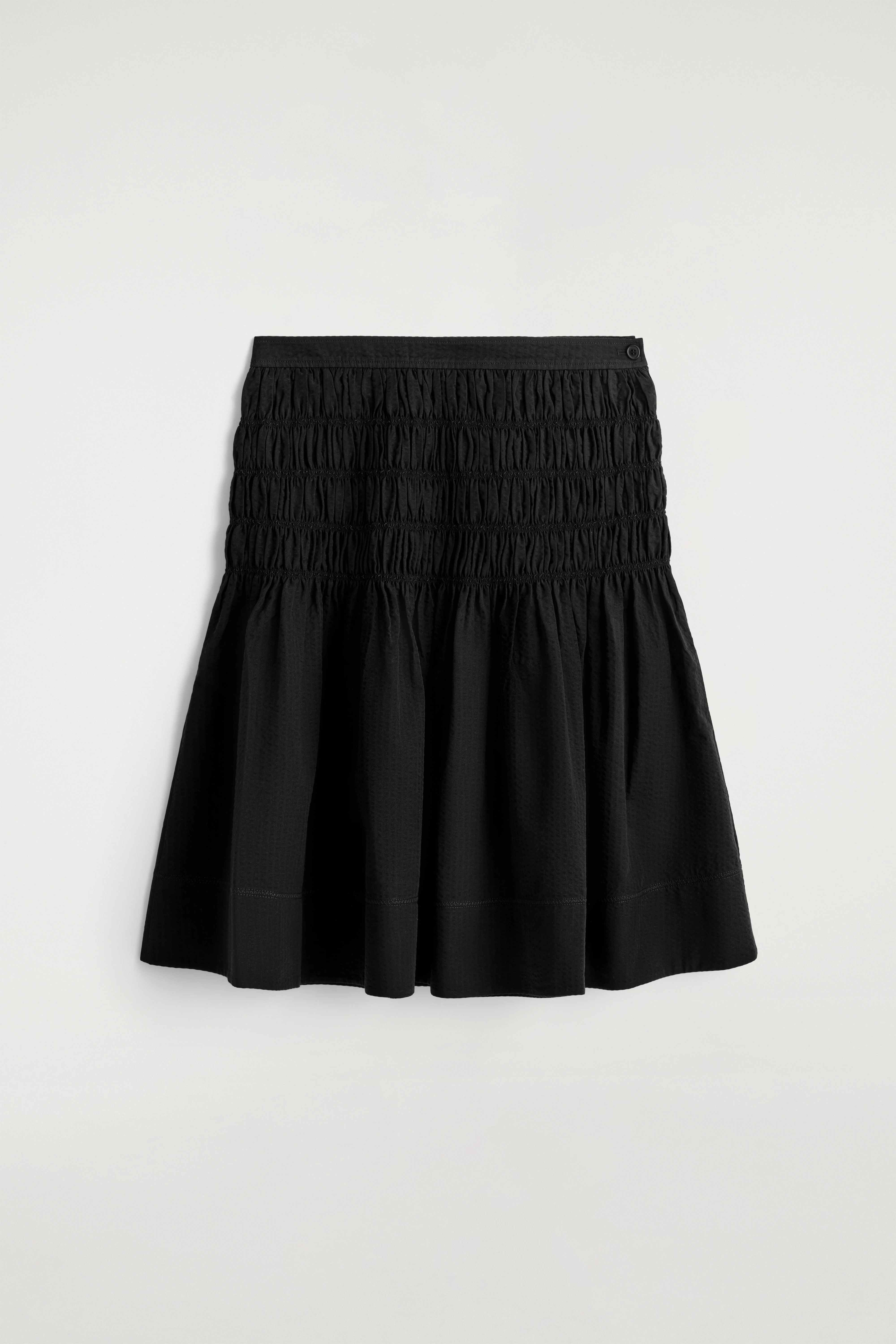 SMOCKED A-LINE SKIRT - 5