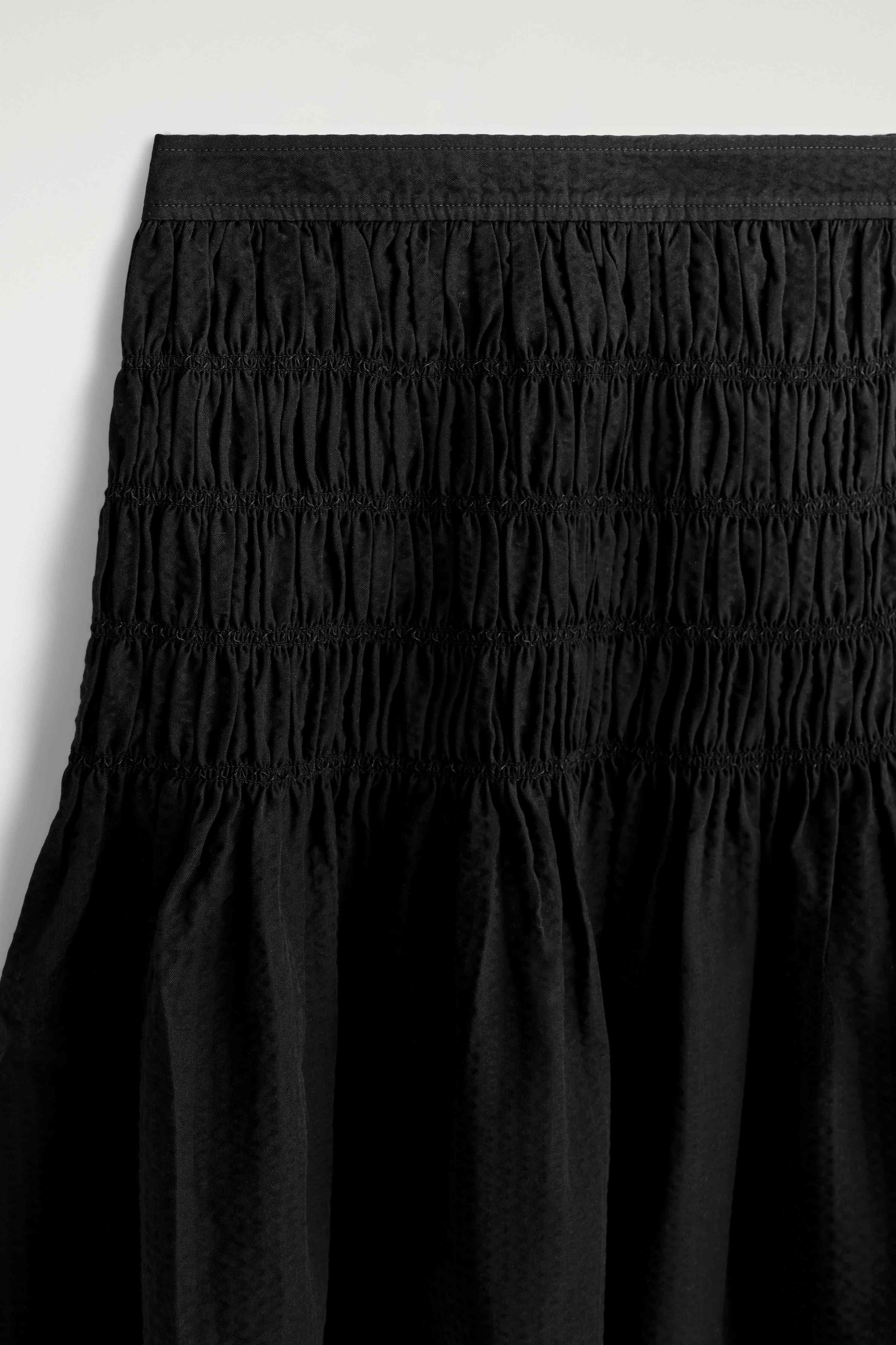 SMOCKED A-LINE SKIRT - 6