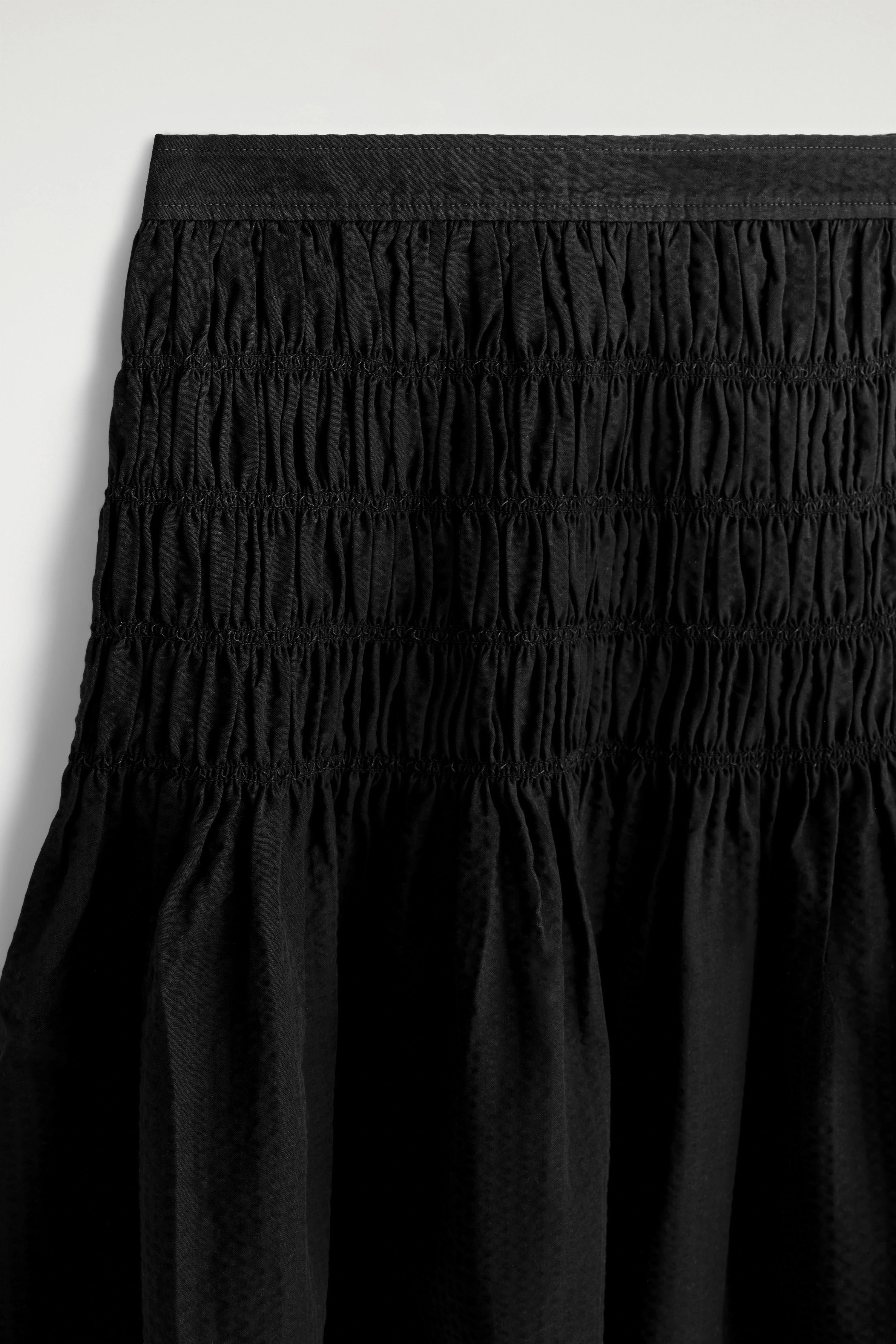 SMOCKED A-LINE SKIRT - 6