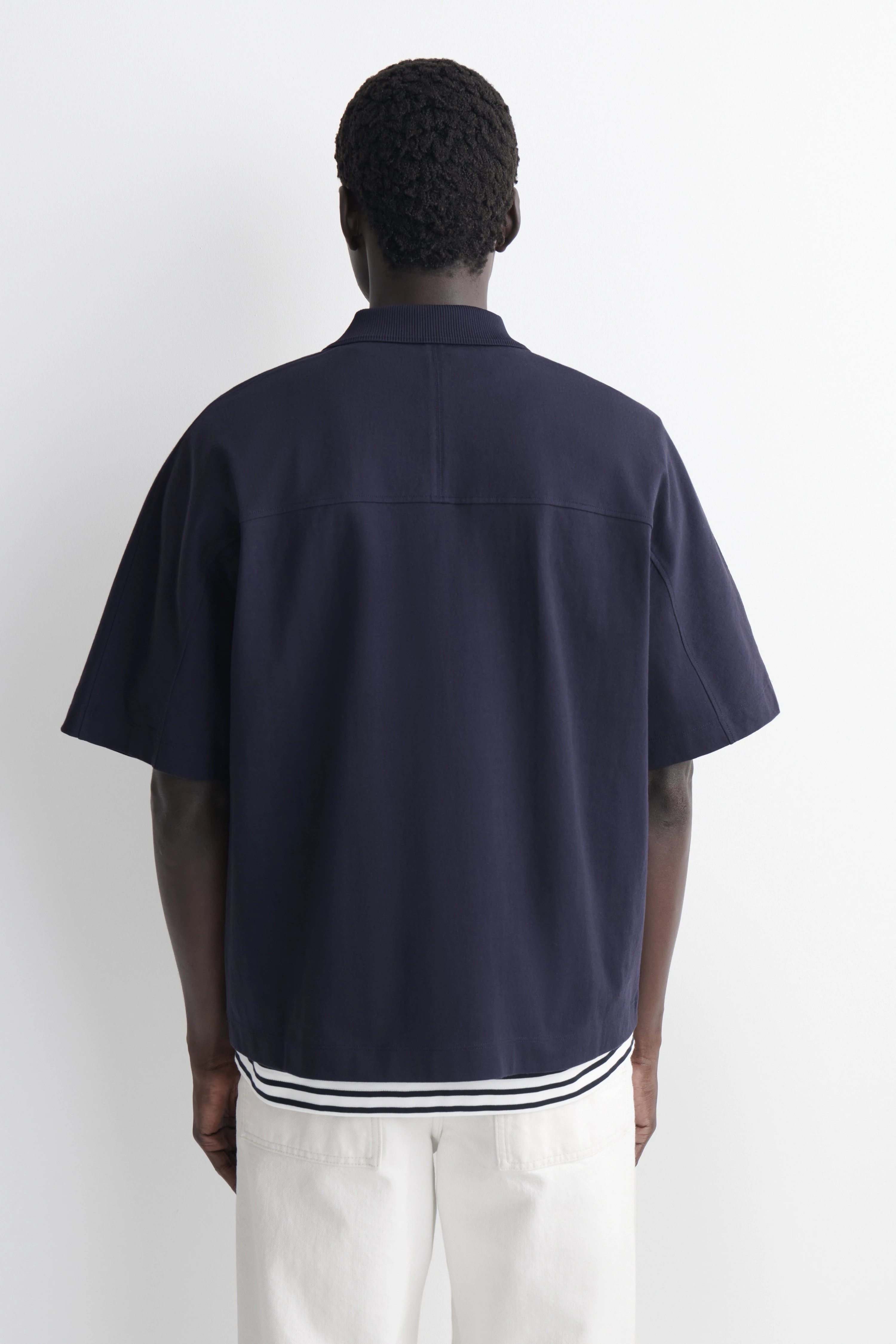PRESS-STUD COTTON POLO SHIRT - 2