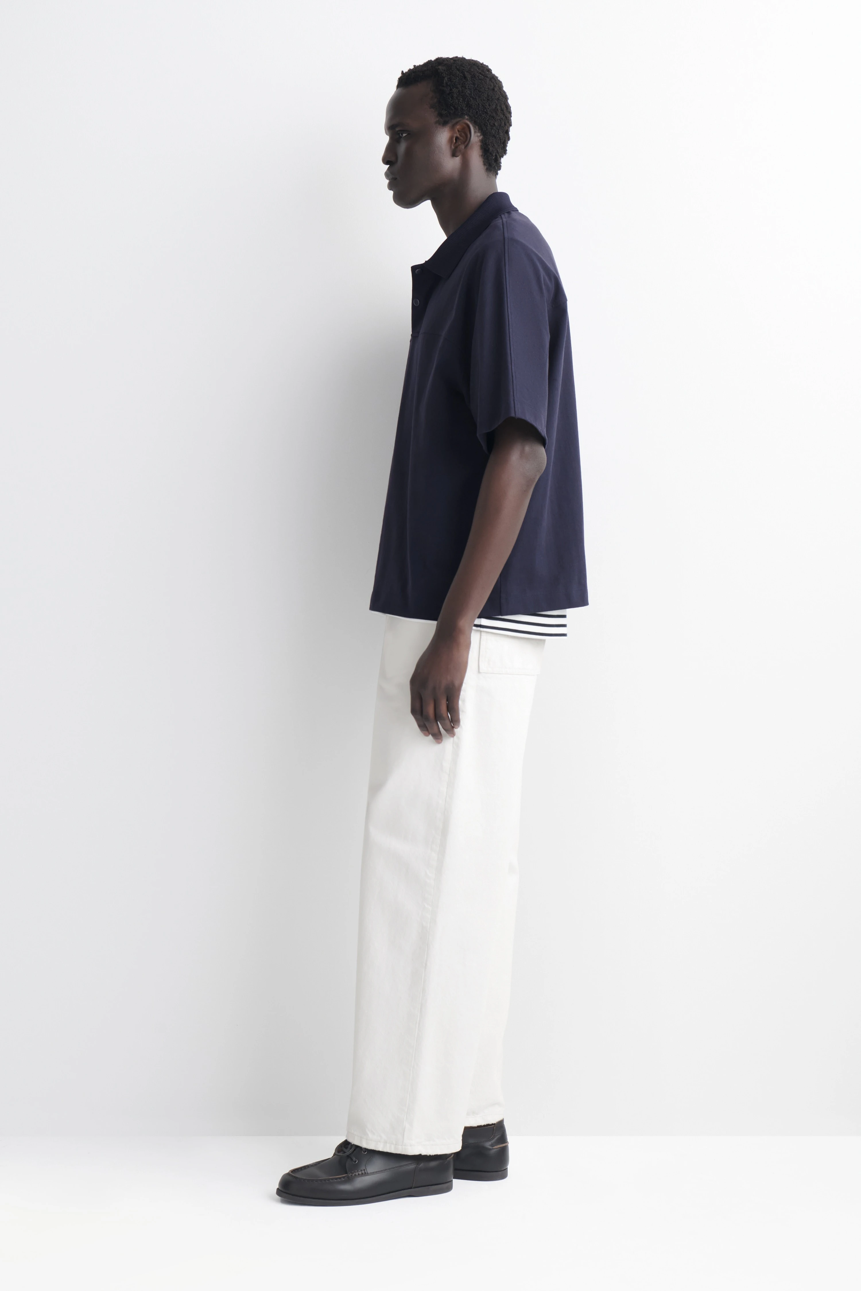 PRESS-STUD COTTON POLO SHIRT - 3