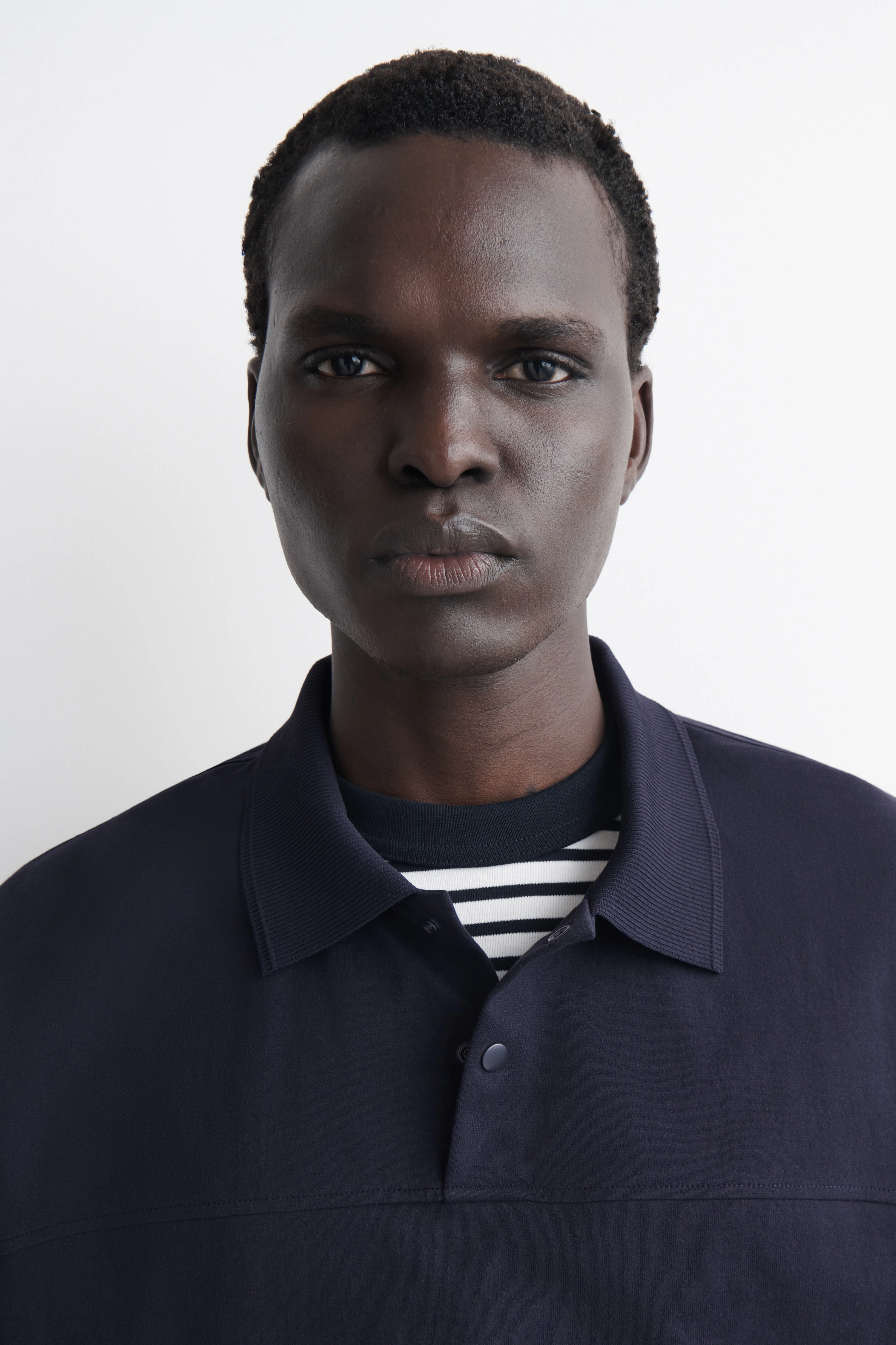 PRESS-STUD COTTON POLO SHIRT - 4