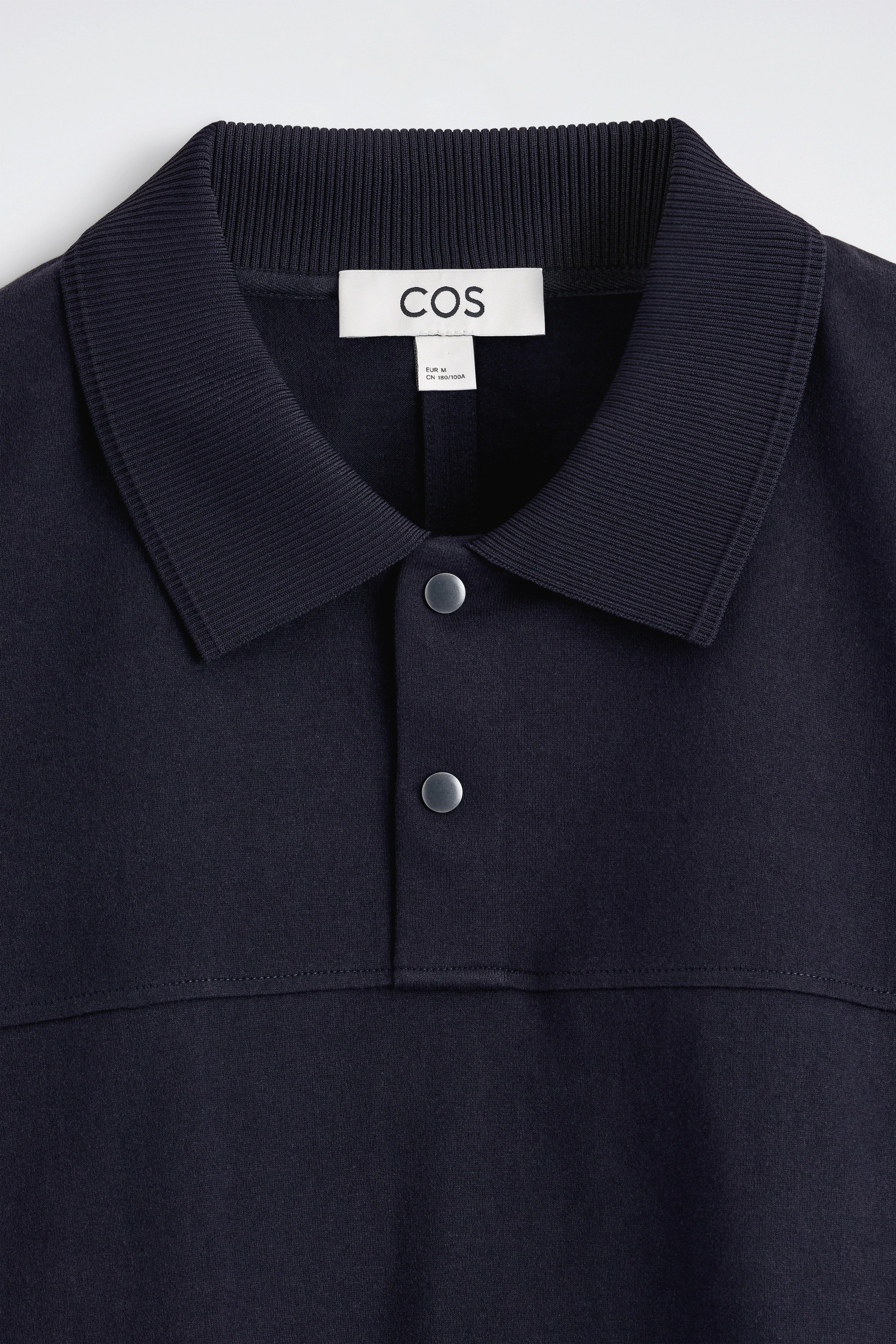 PRESS-STUD COTTON POLO SHIRT