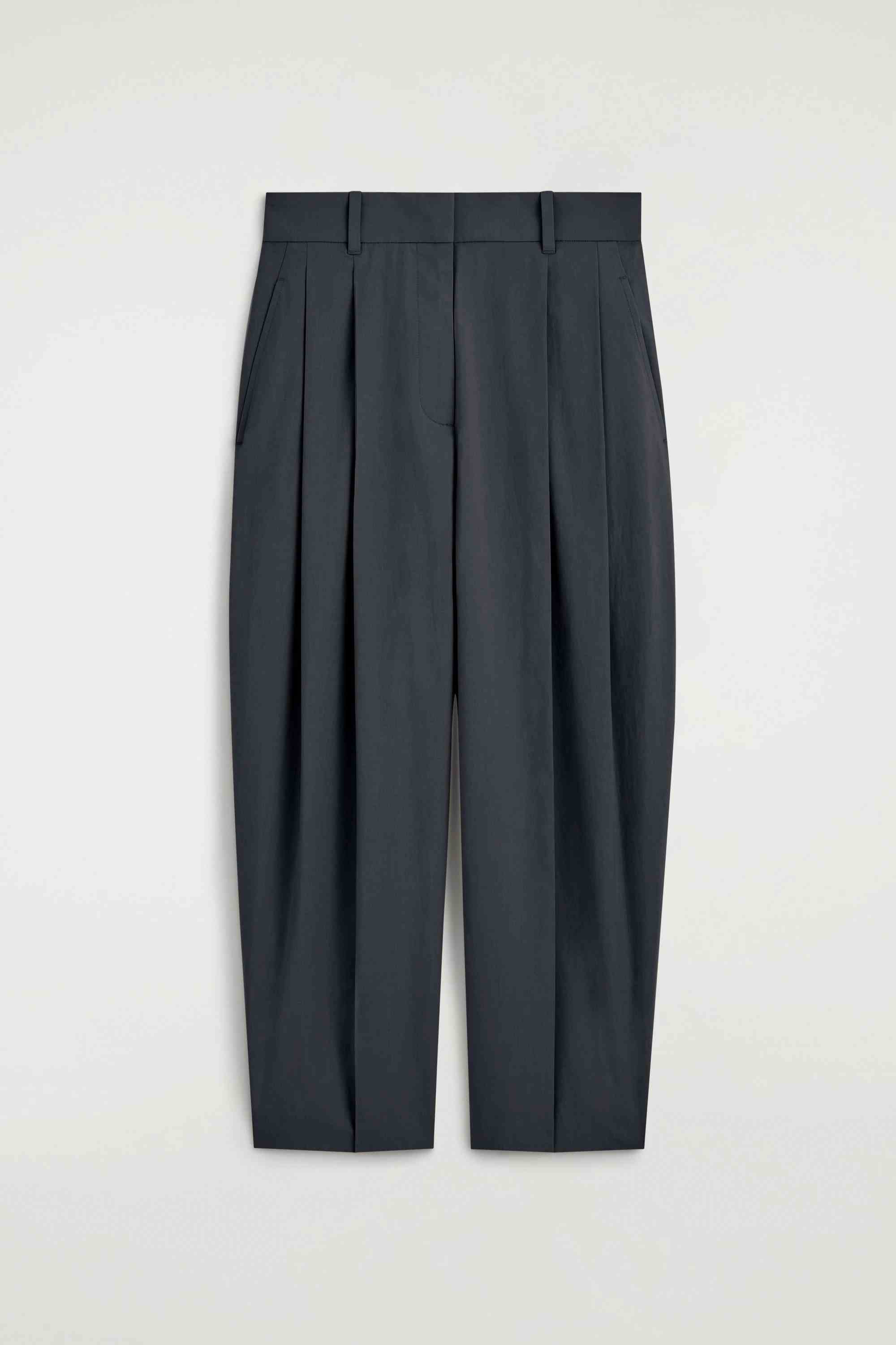 TAILORED COTTON BARREL-LEG TROUSERS - 5